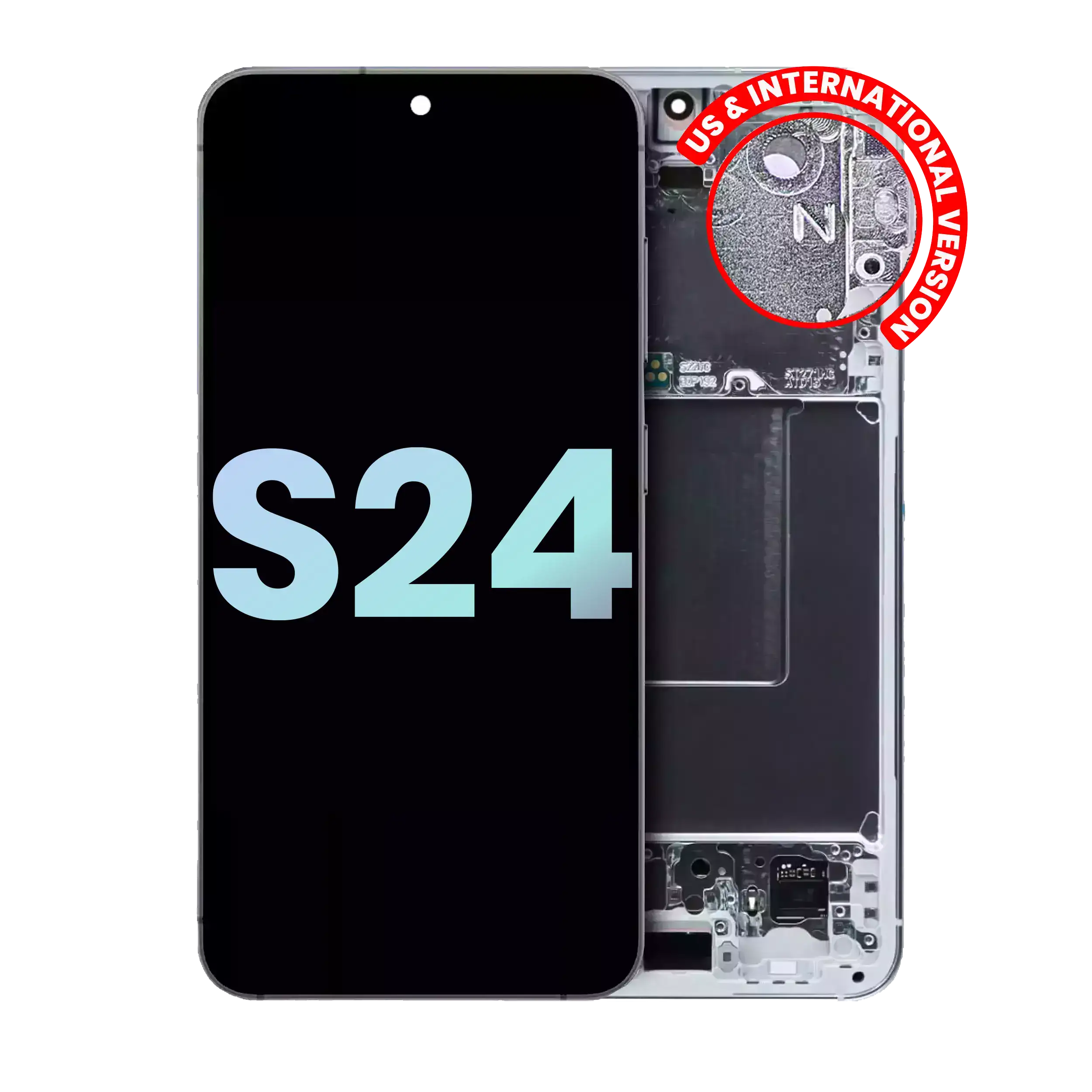 Oled Assembly With Frame Compatible For Samsung Galaxy S24 5G (Us & International Version) (Service Pack) (Marble Grey)