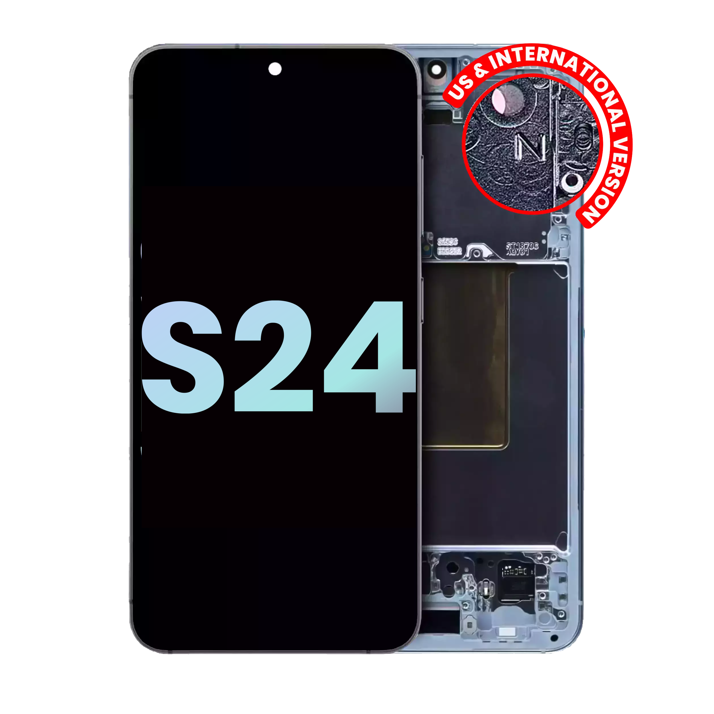 Oled Assembly With Frame Compatible For Samsung Galaxy S24 5G (Us & International Version) (Service Pack) (Sapphire Blue)