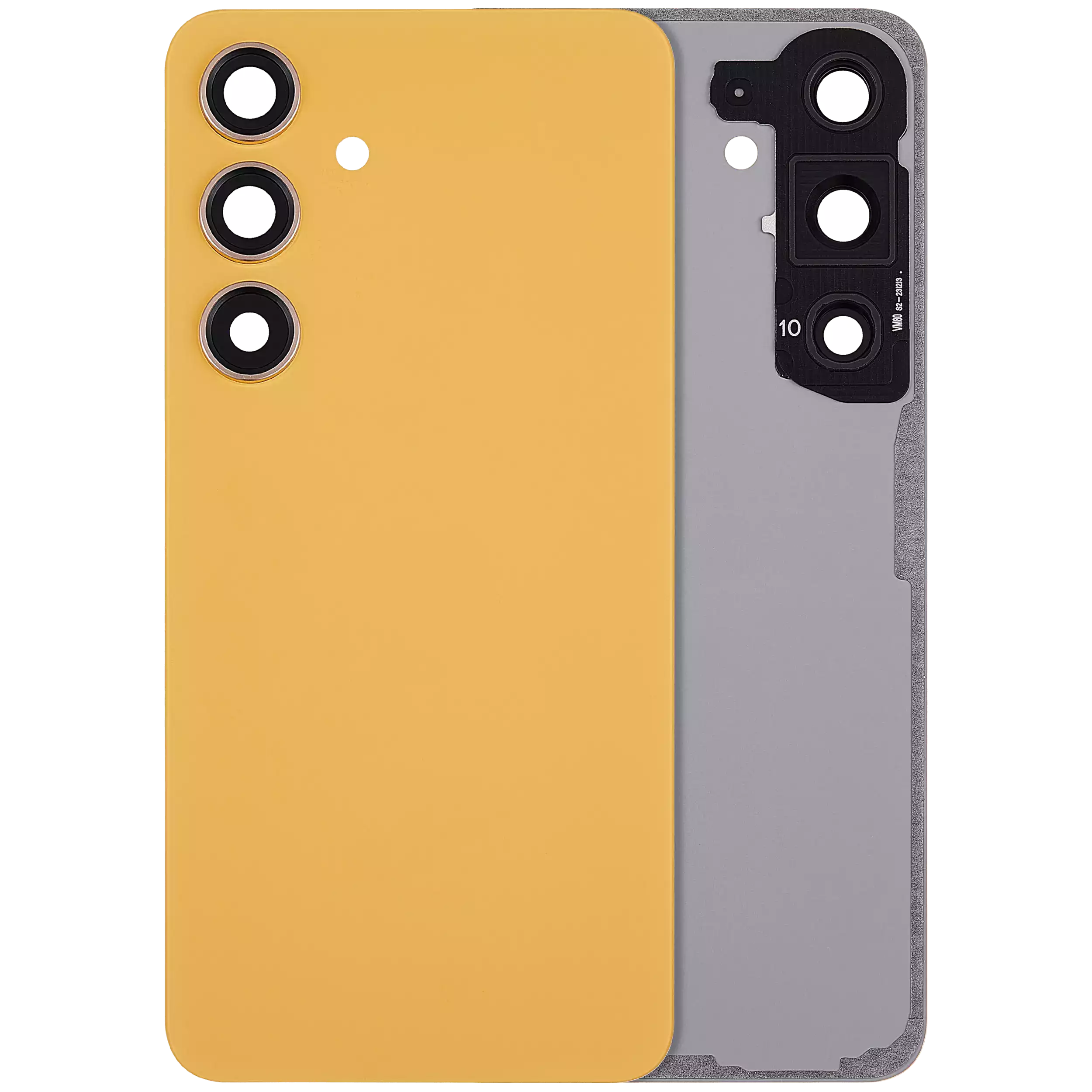 Back Cover Glass With Camera Lens Compatible For Samsung Galaxy S24 5G (No Logo) (Aftermarket Plus) (Sandstone Orange)