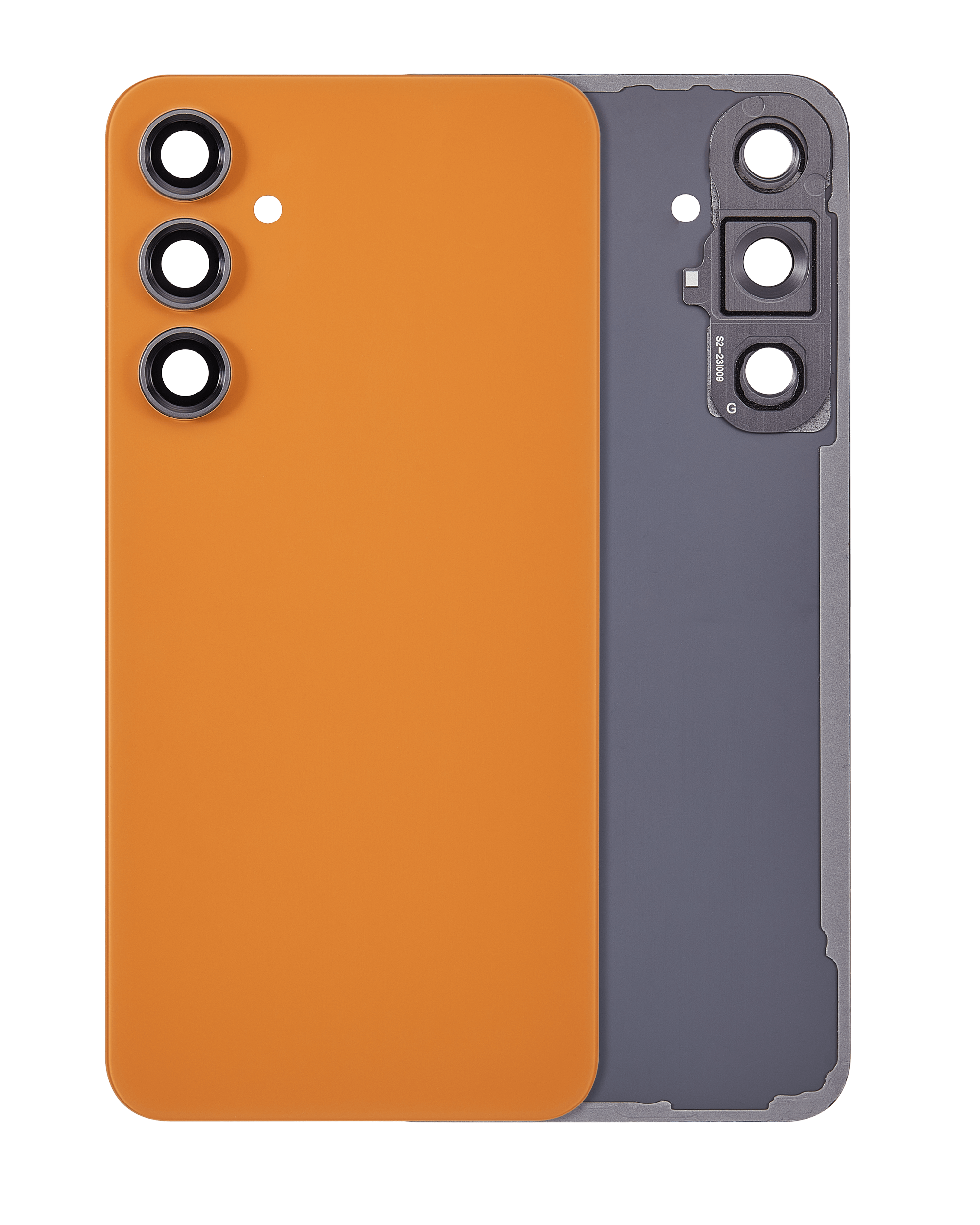Back Cover Glass With Camera Lens Compatible For Samsung Galaxy S23 Fe 5G (Aftermarket Plus) (Tangerine)