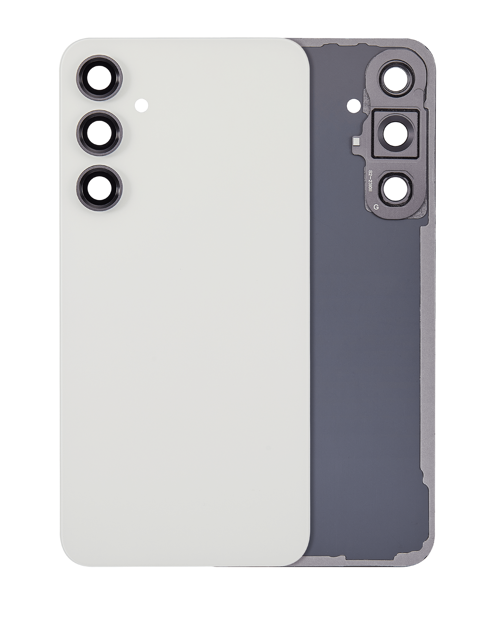 Back Cover Glass With Camera Lens Compatible For Samsung Galaxy S23 Fe 5G (Aftermarket Plus) (Cream)
