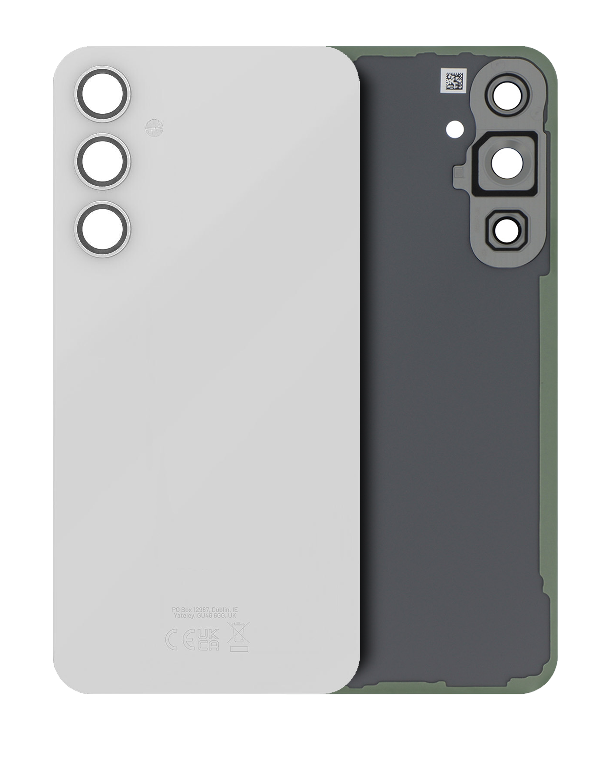 Back Cover Glass With Camera Lens Compatible For Samsung Galaxy S23 Fe (Service Pack) (Cream)