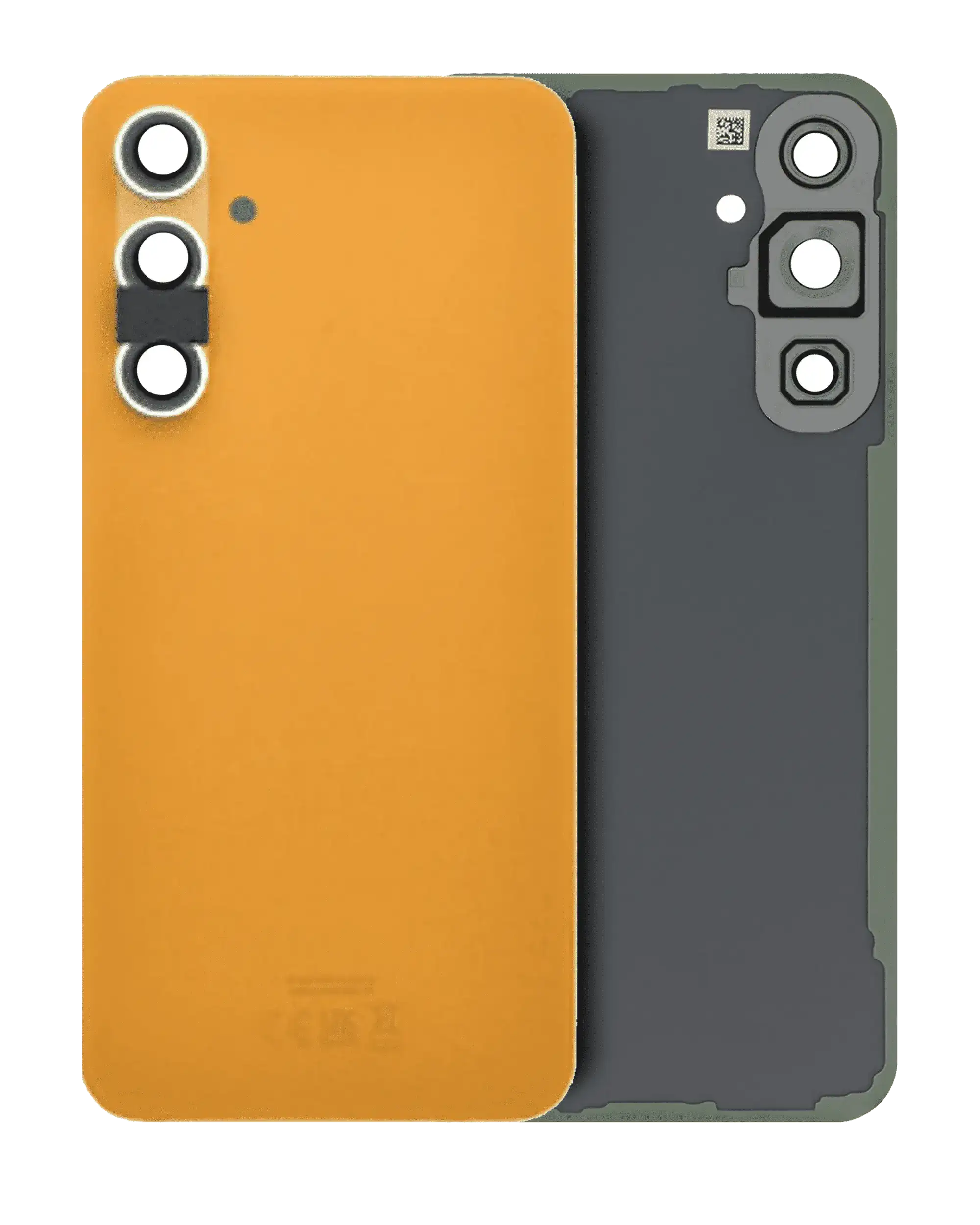 Back Cover Glass With Camera Lens Compatible For Samsung Galaxy S23 Fe (Service Pack) (Tangerine)