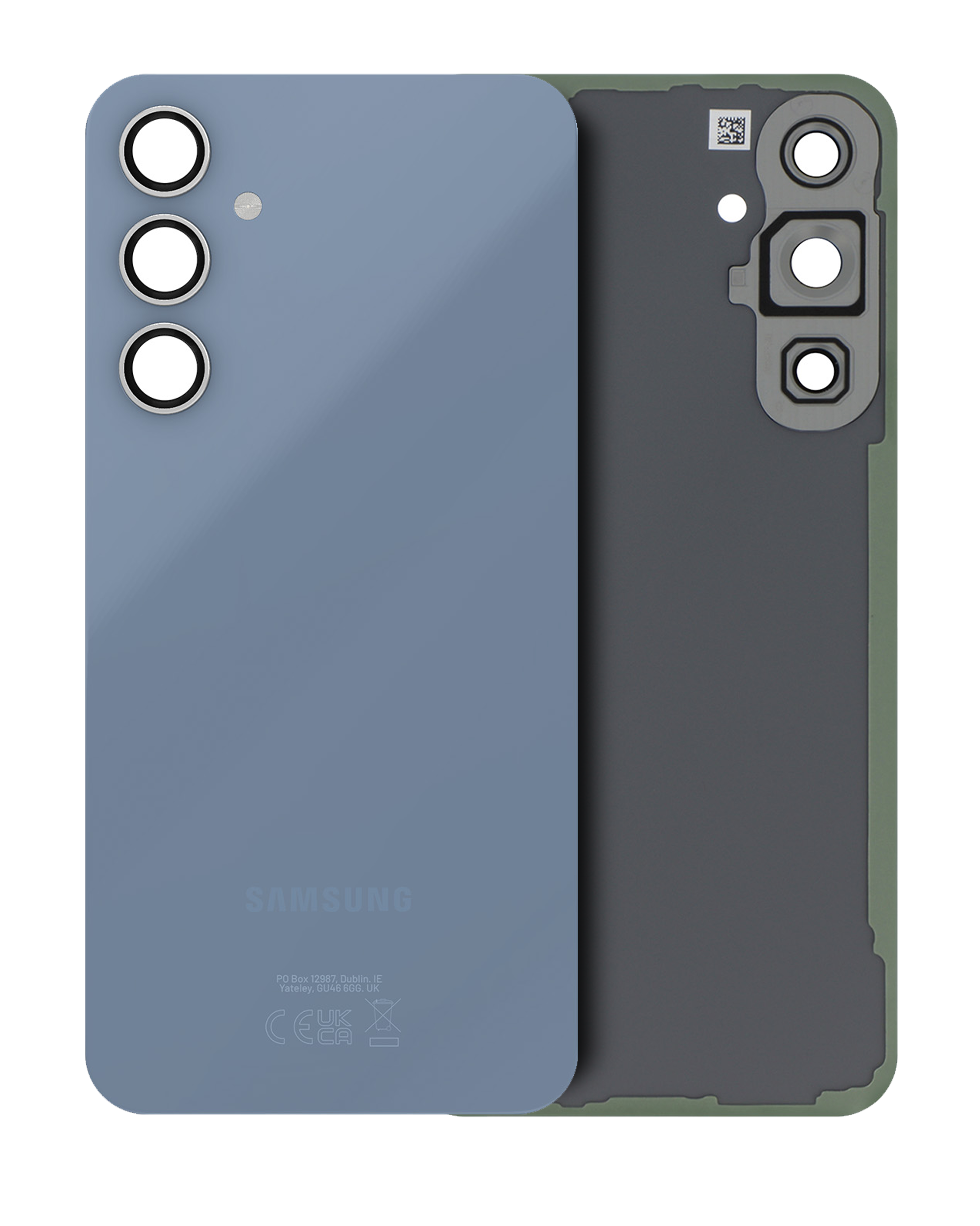 Back Cover Glass With Camera Lens Compatible For Samsung Galaxy S23 Fe (Service Pack) (Indigo)
