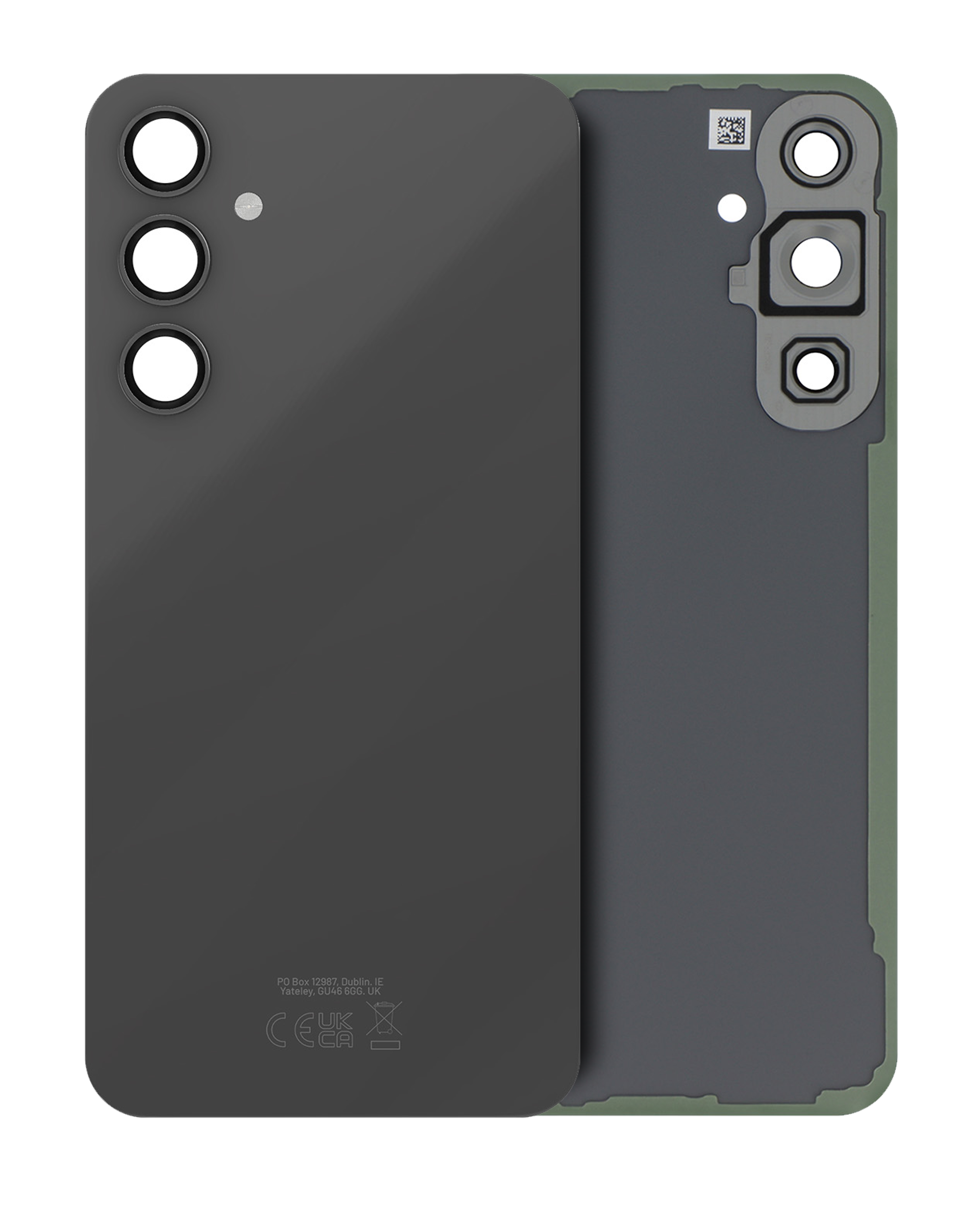 Back Cover Glass With Camera Lens Compatible For Samsung Galaxy S23 Fe (Service Pack) (Graphite)