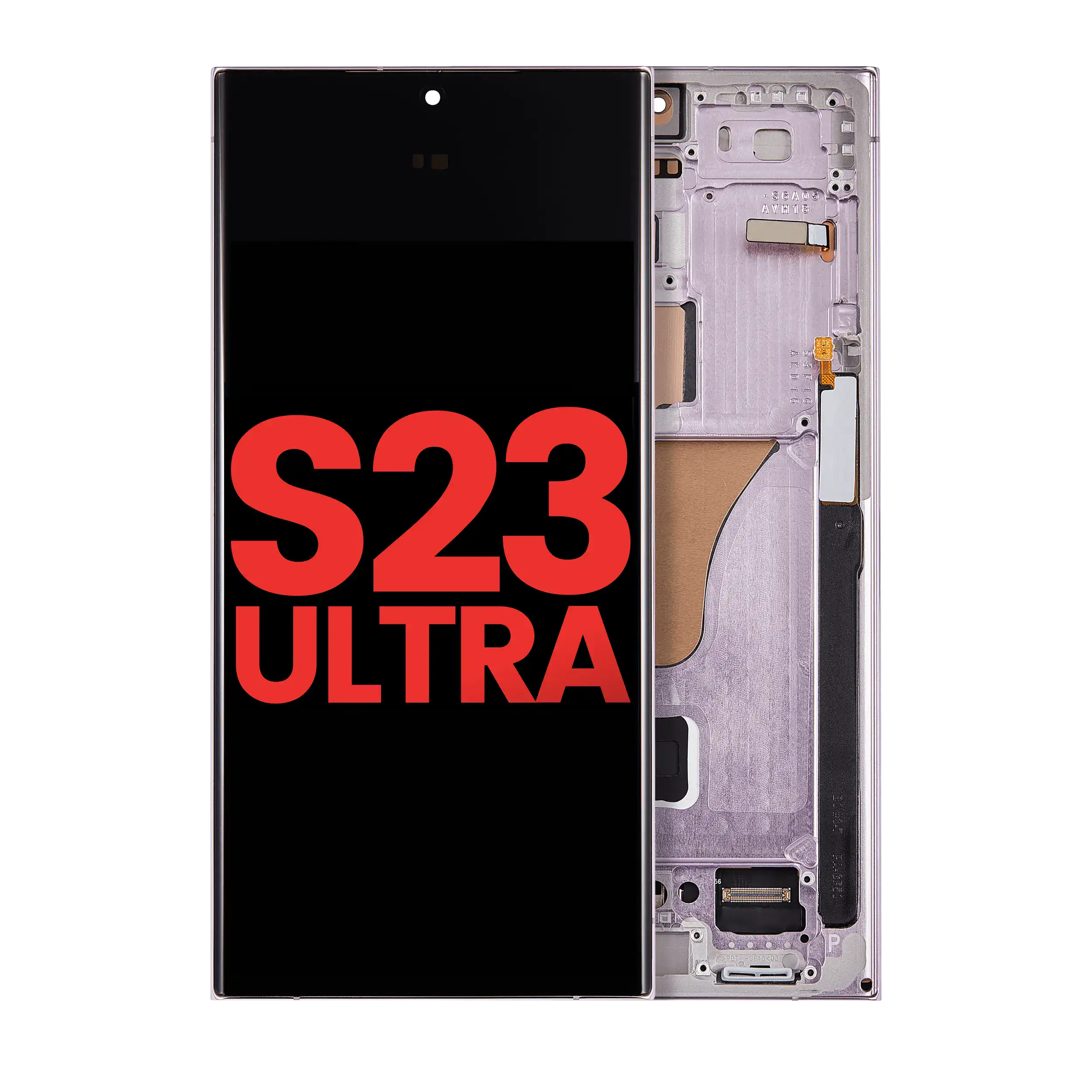 Oled Assembly With Frame Compatible For Samsung Galaxy S23 Ultra (Us & International) (Aftermarket Plus) (Lavender)