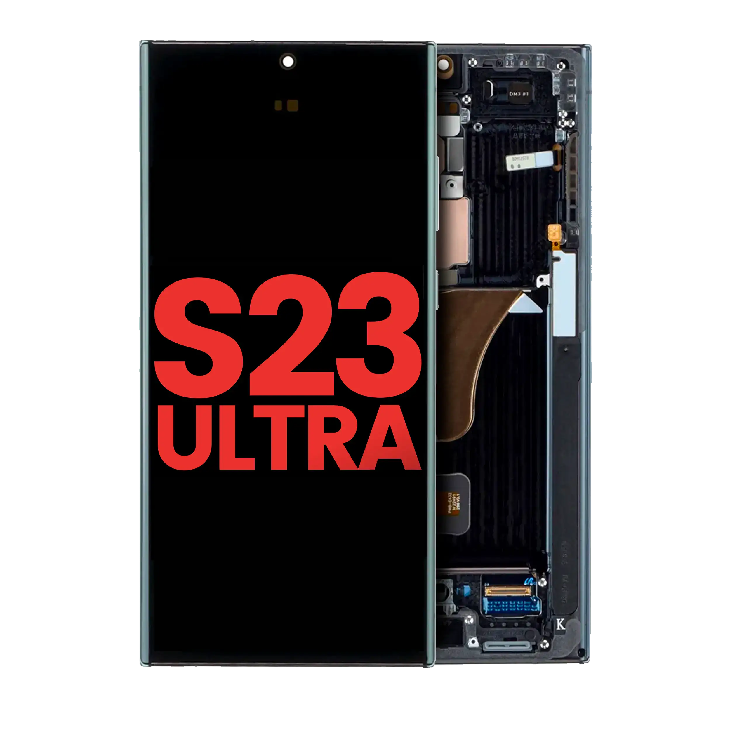 Oled Assembly With Frame Compatible For Samsung Galaxy S23 Ultra (Us & International) (Aftermarket Plus) (Graphite)