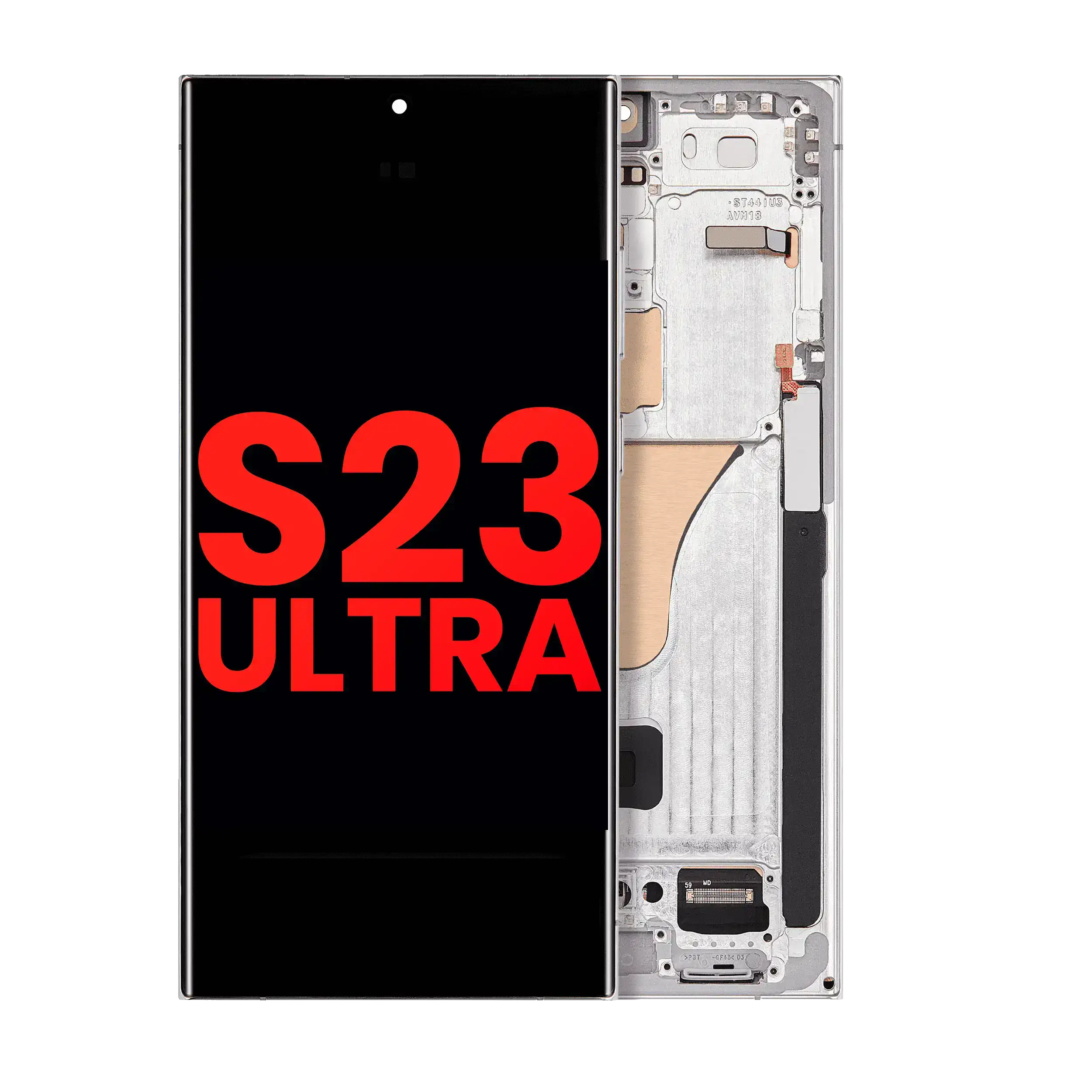Oled Assembly With Frame Compatible For Samsung Galaxy S23 Ultra (Us & International) (Aftermarket Plus) (Sky Blue)