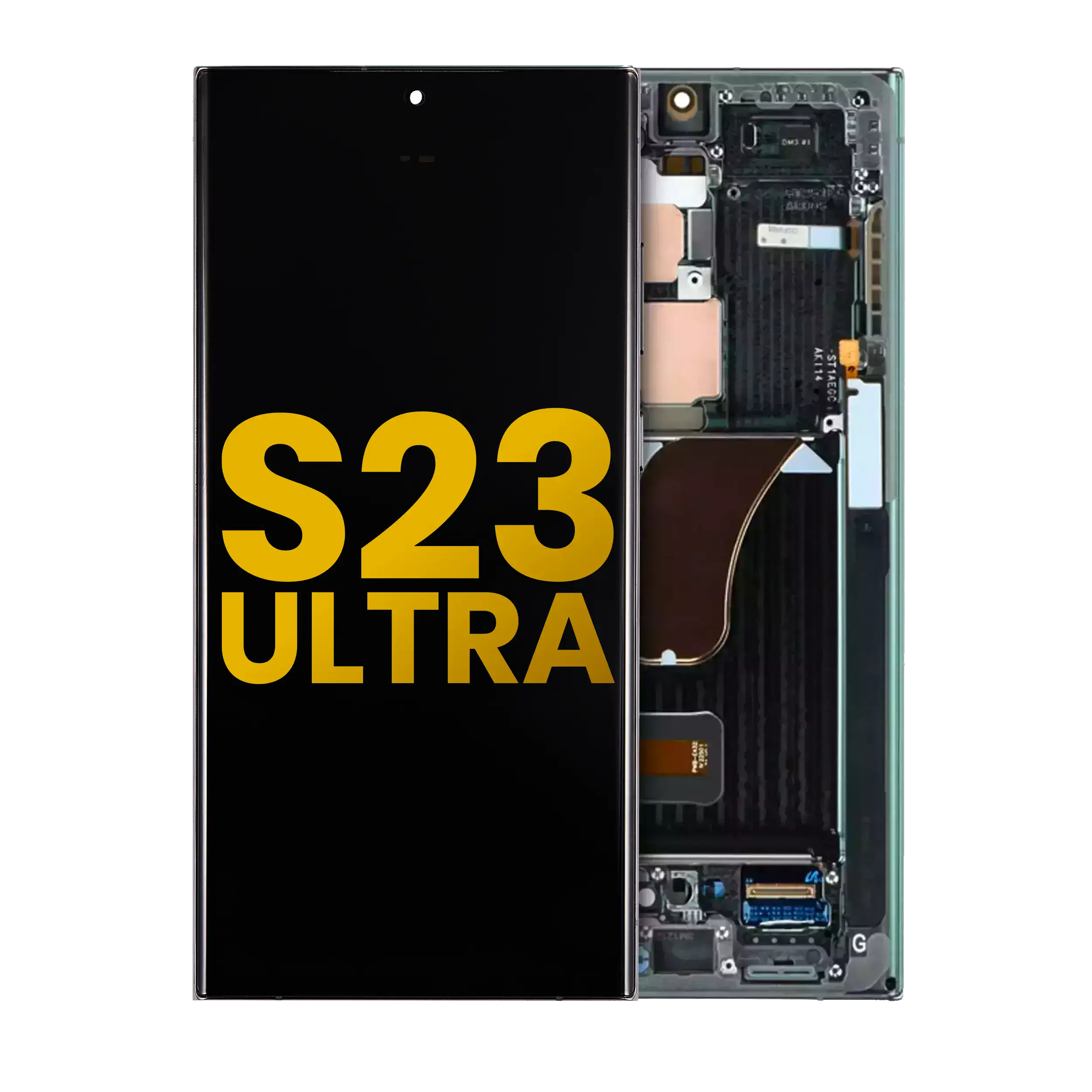 Oled Assembly With Frame Compatible For Samsung Galaxy S23 Ultra (Us & International) (Refurbished) (Green)