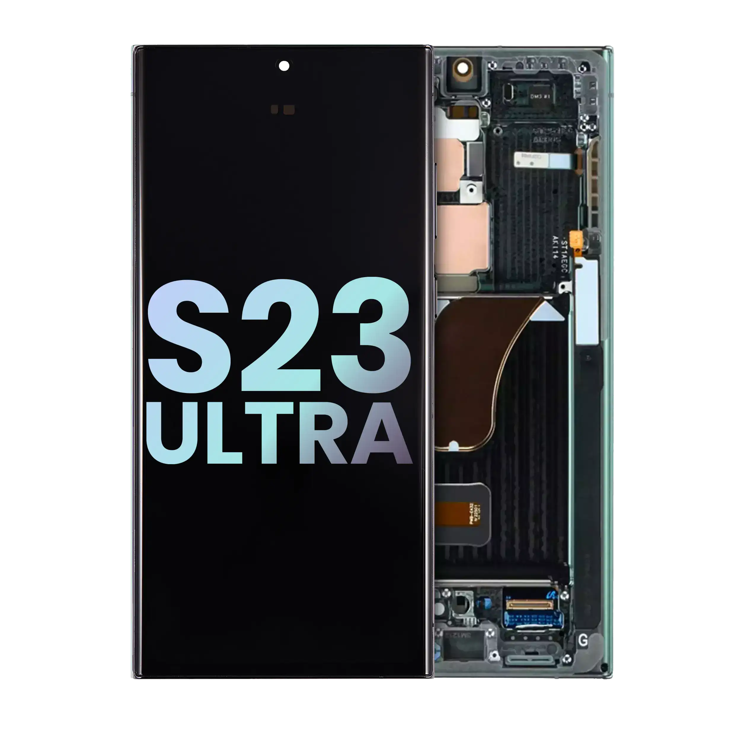 Oled Assembly With Frame Compatible For Samsung Galaxy S23 Ultra 5G (Us & International) (Service Pack) (Green)