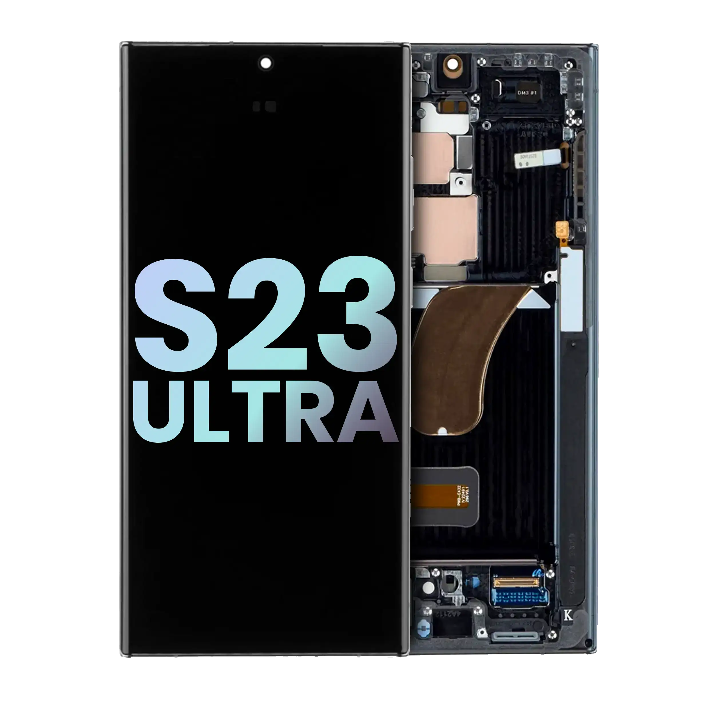 Oled Assembly With Frame Compatible For Samsung Galaxy S23 Ultra 5G (Us & International) (Service Pack) (Graphite)
