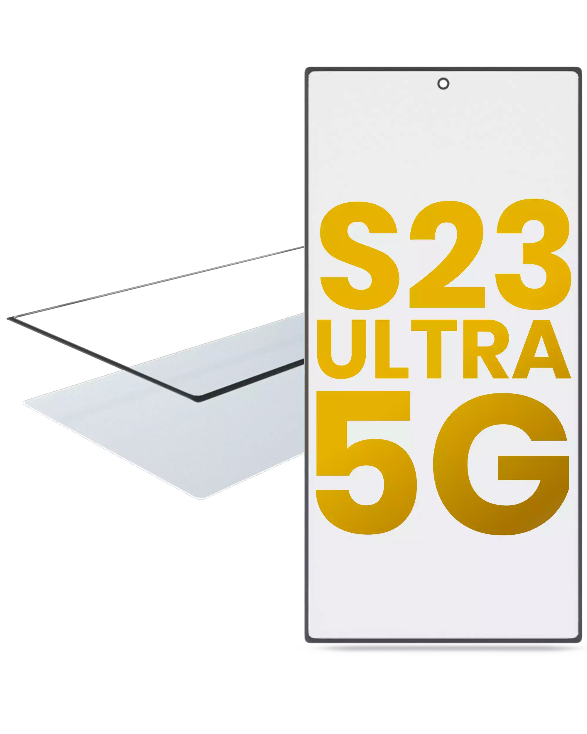 2 In 1 Front Glass With Oca Pre-Installed Compatible For Samsung Galaxy S23 Ultra 5G
