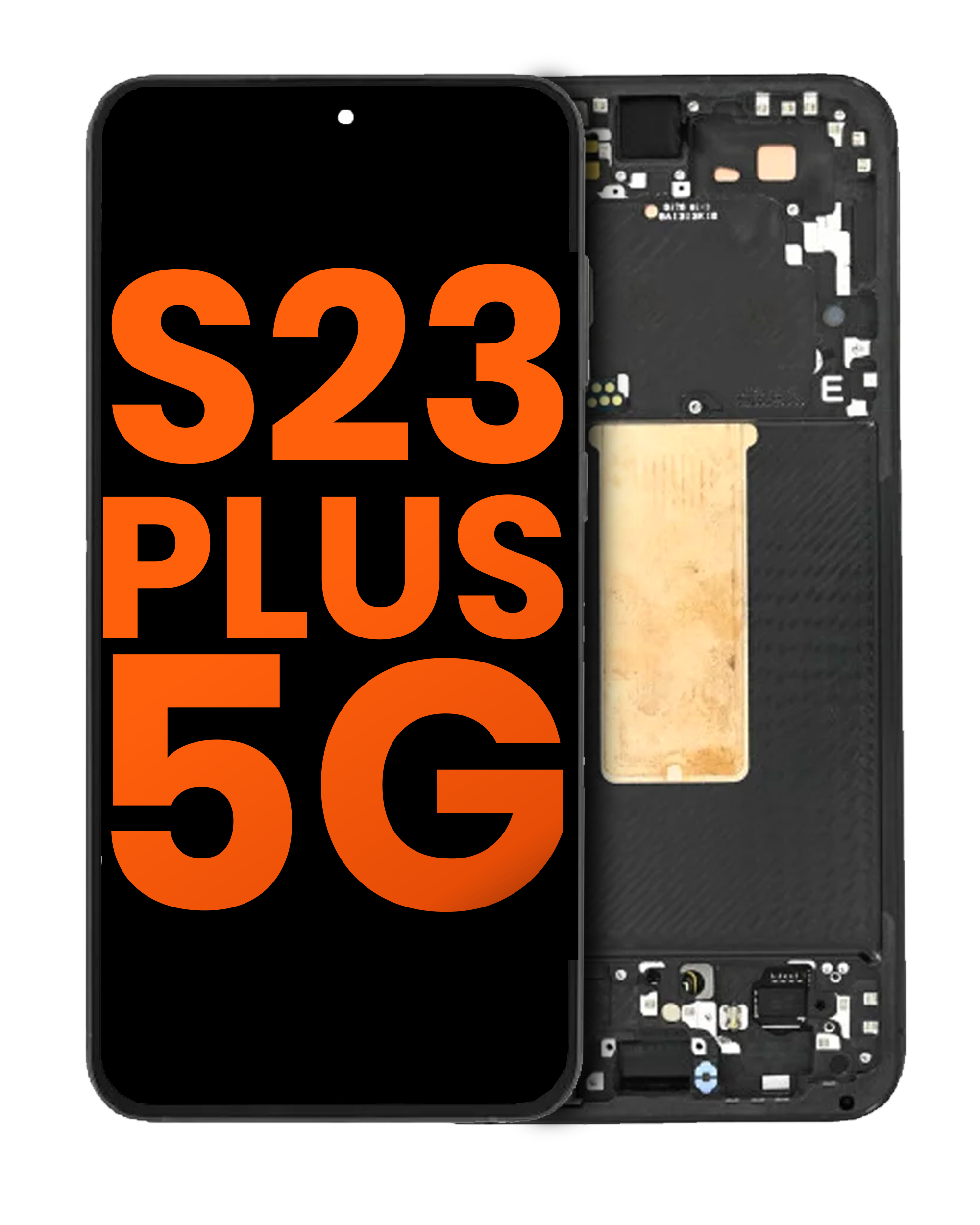 Oled Assembly With Frame Compatible For Samsung Galaxy S23 Plus 5G (Us & International) (Blemish: Grade B) (Phantom Black)