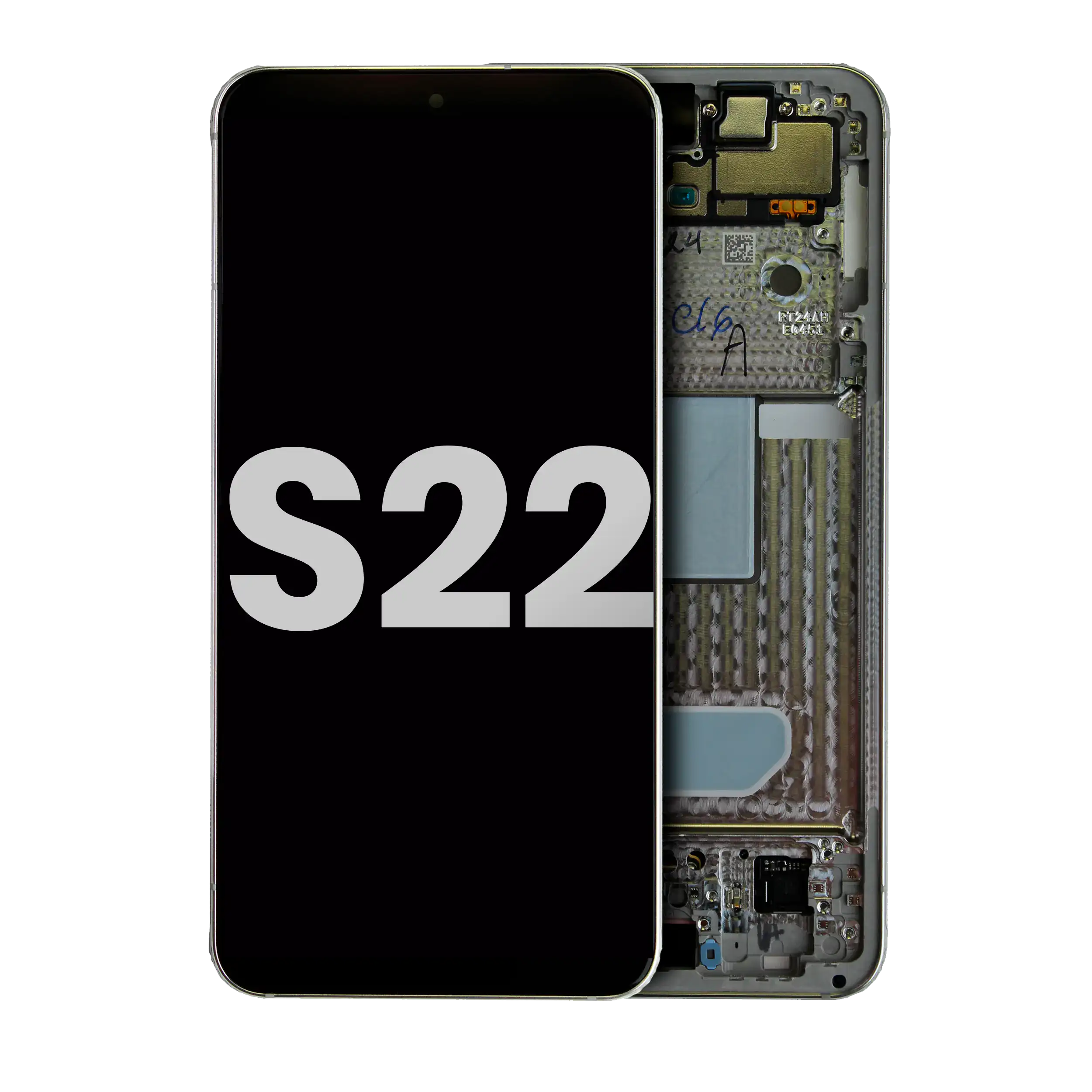 Oled Assembly With Frame Compatible For Samsung Galaxy S22 5G (Used  Pull: Grade B/C) (White)