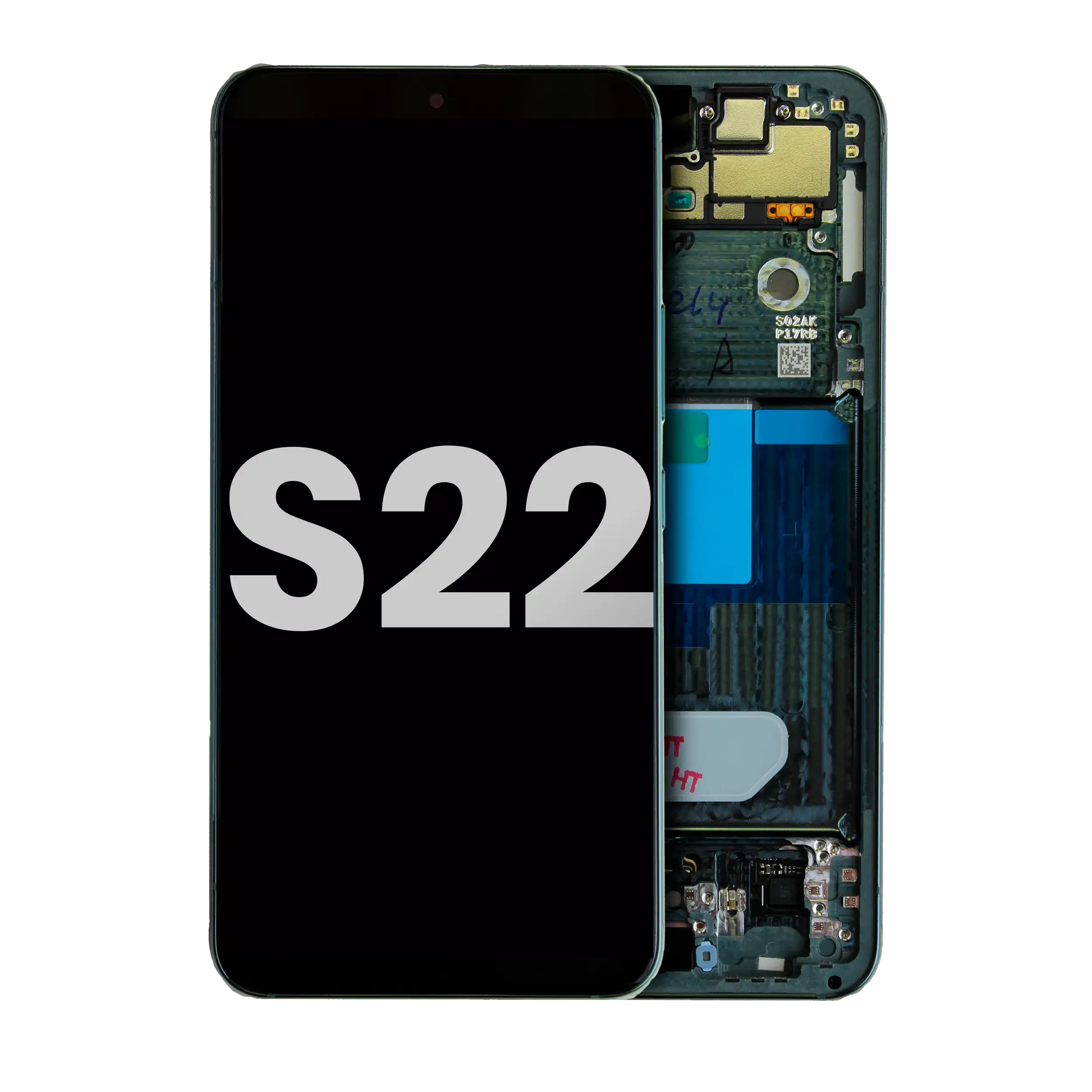 Oled Assembly With Frame Compatible For Samsung Galaxy S22 5G (Used  Pull: Grade A) (Phantom Green)