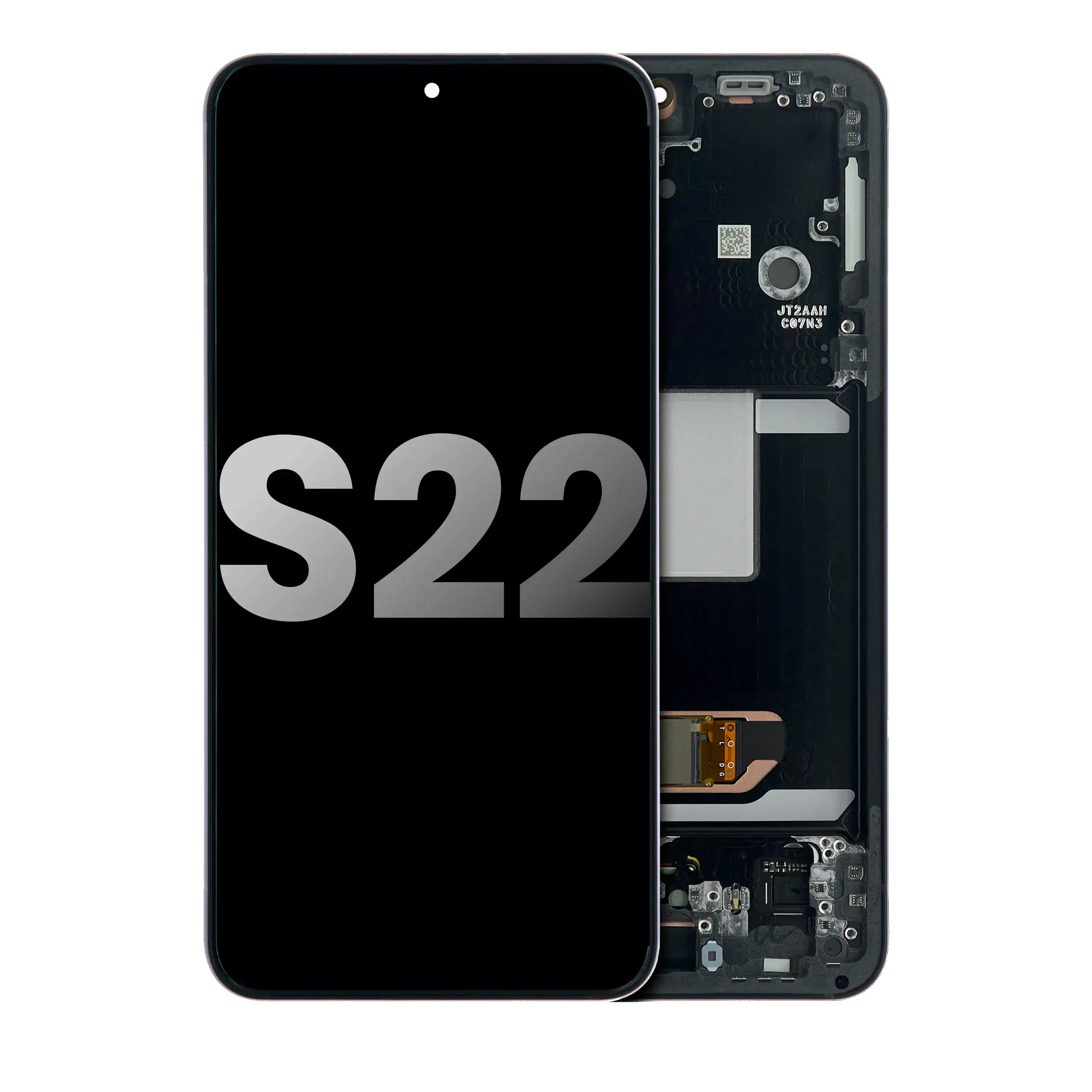 Oled Assembly With Frame Compatible For Samsung Galaxy S22 5G (Used  Pull: Grade A) (Phantom Black)