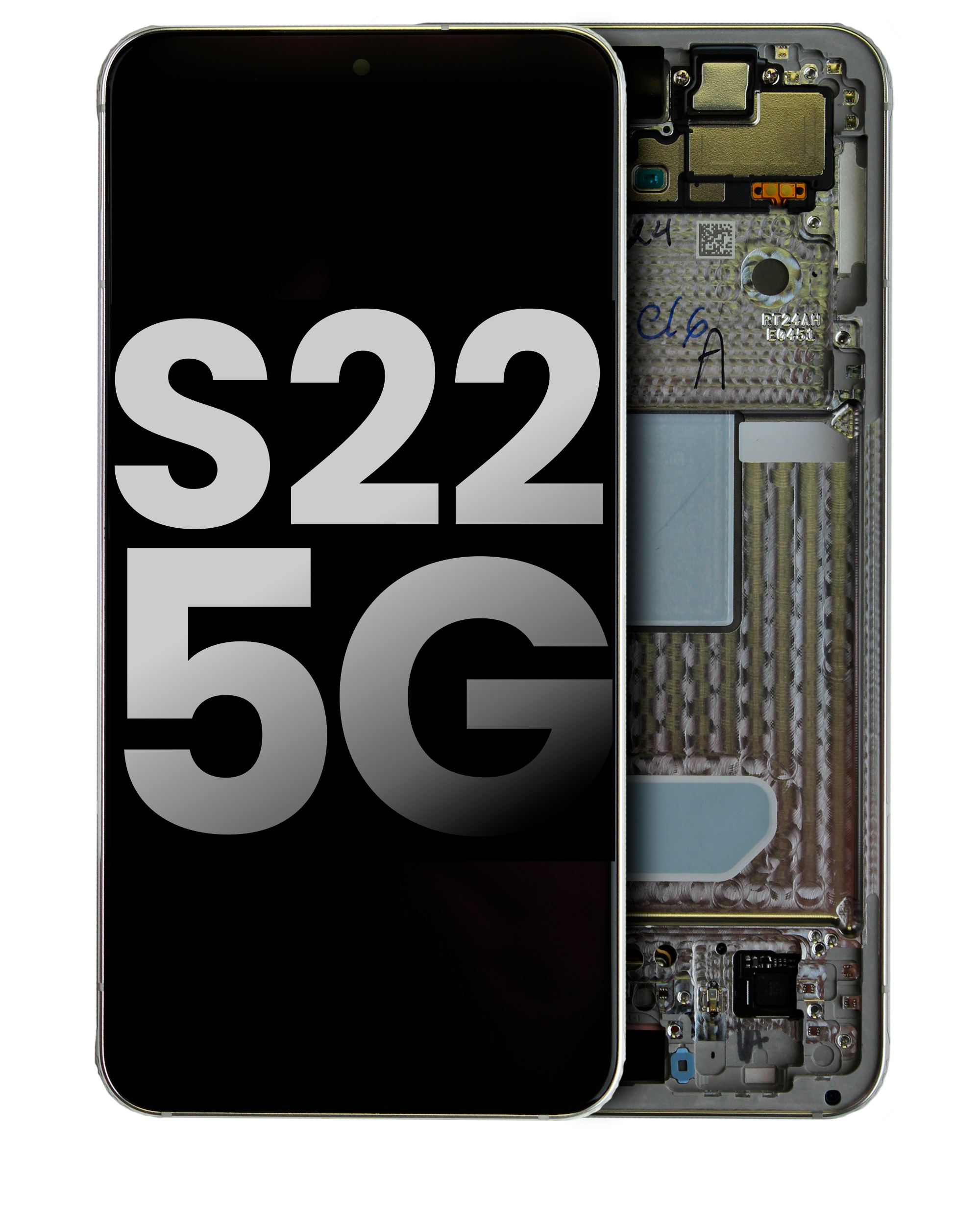 Oled Assembly With Frame Compatible For Samsung Galaxy S22 5G (Used  Pull: Grade A) (White)