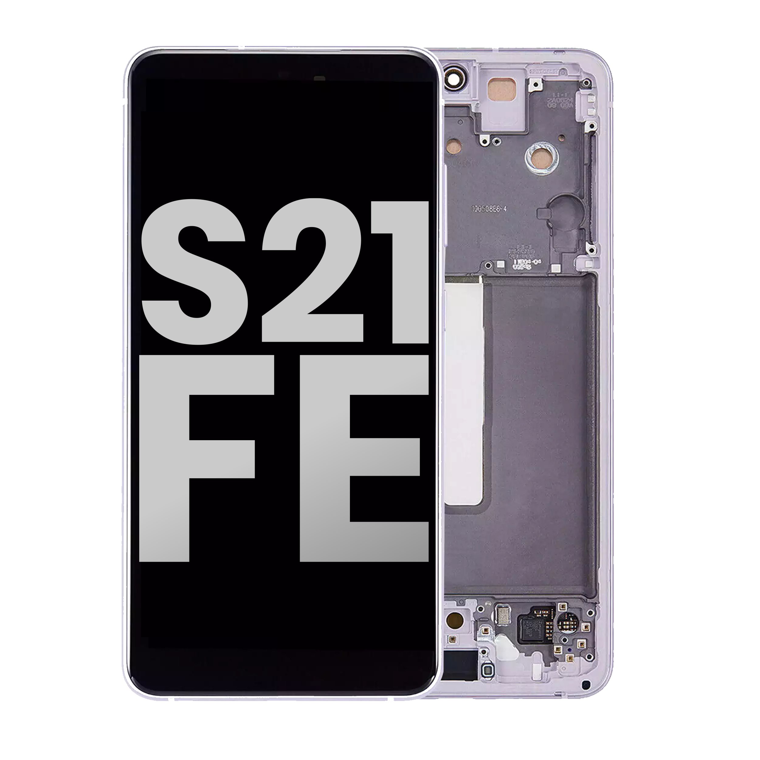 Oled Assembly With Frame Compatible For Samsung Galaxy S21 Fe 5G (Us & International) (Used  Pull: Grade A) (Lavender)
