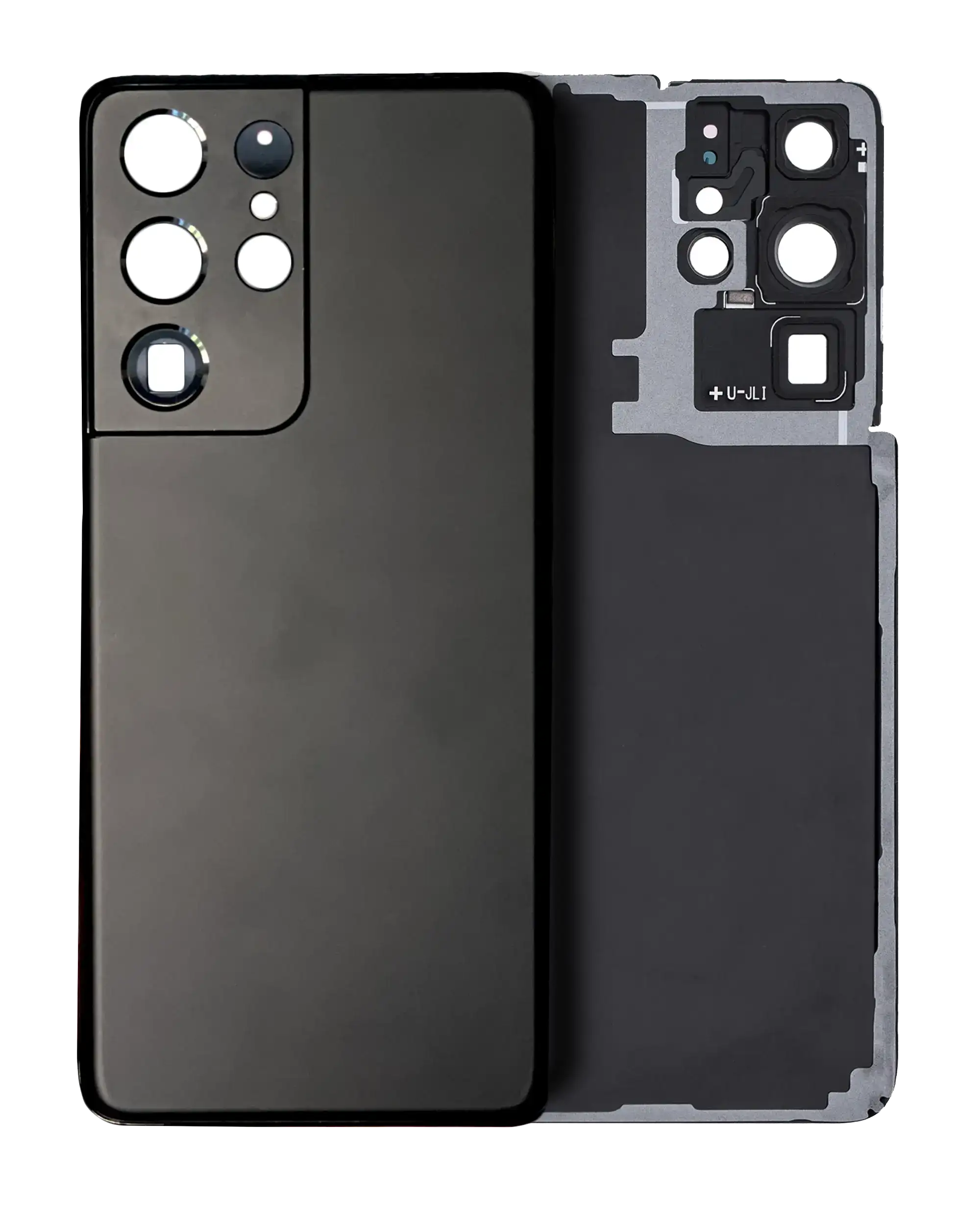 Back Cover Glass With Camera Lens Compatible For Samsung Galaxy S21 Ultra (Service Pack) (Phantom Black)