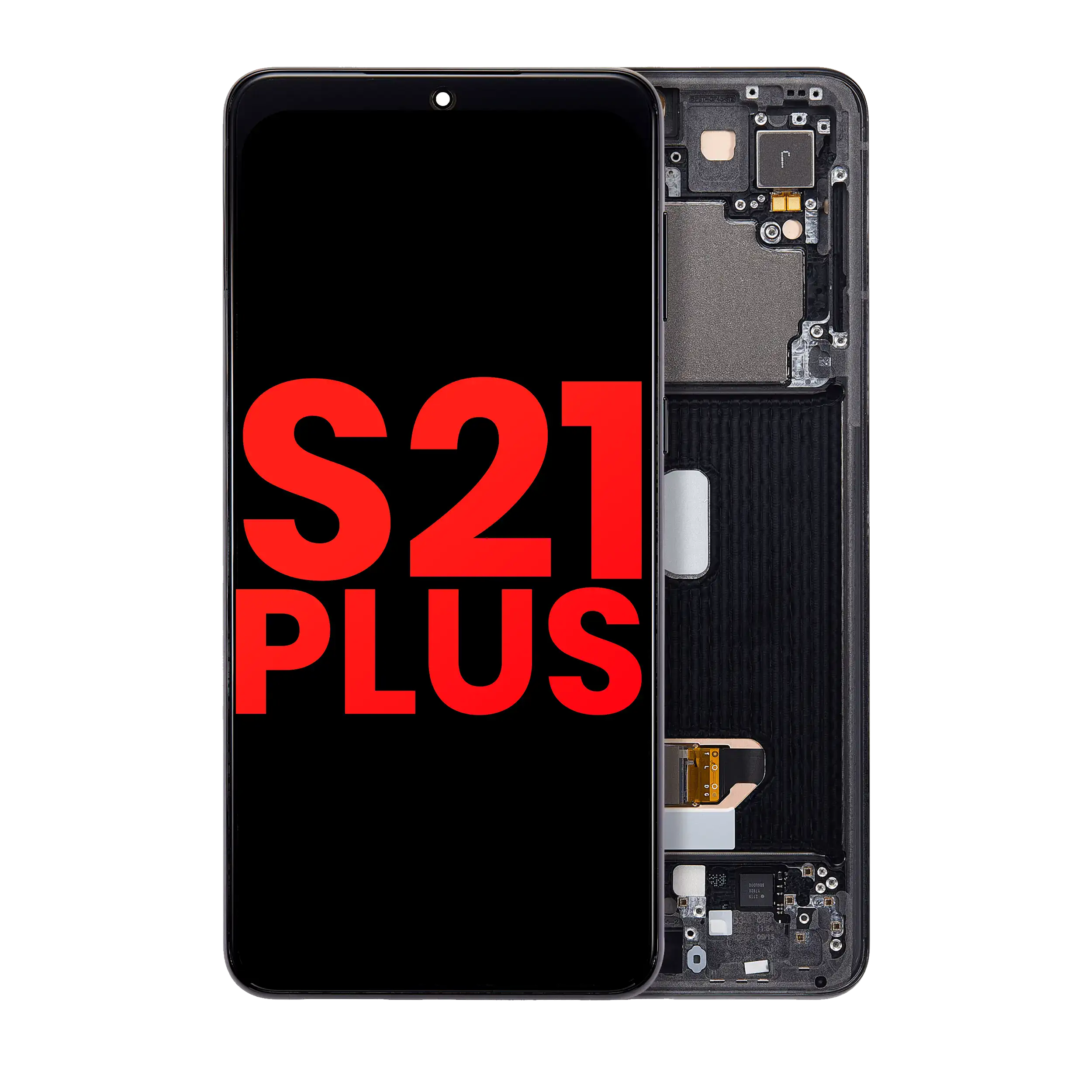 Oled Assembly With Frame Compatible For Samsung Galaxy S21 Plus 5G (Aftermarket Plus) (Phantom Black)