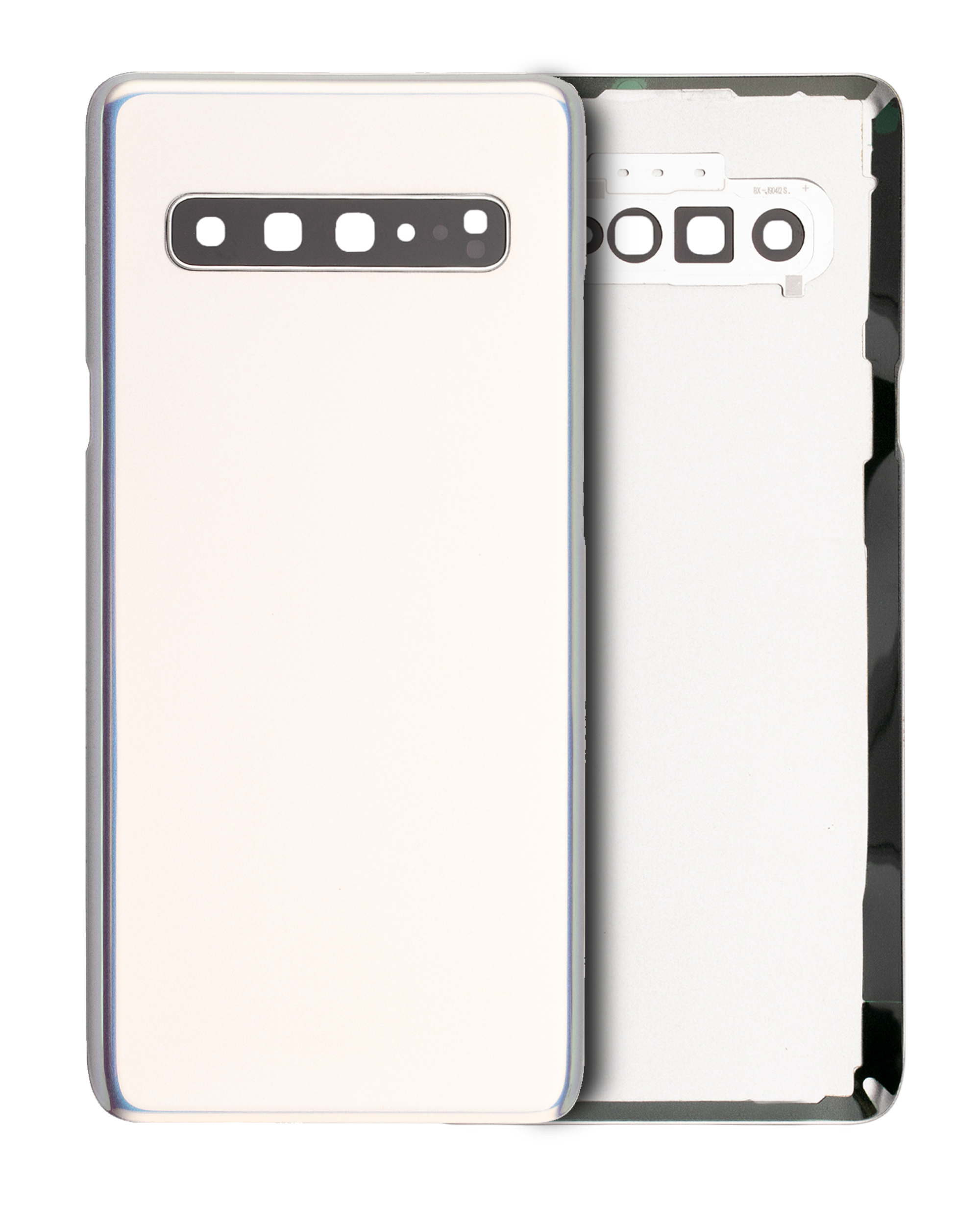 Back Cover Glass With Camera Lens Compatible For Samsung Galaxy S10 (Service Pack) (Crown Silver)