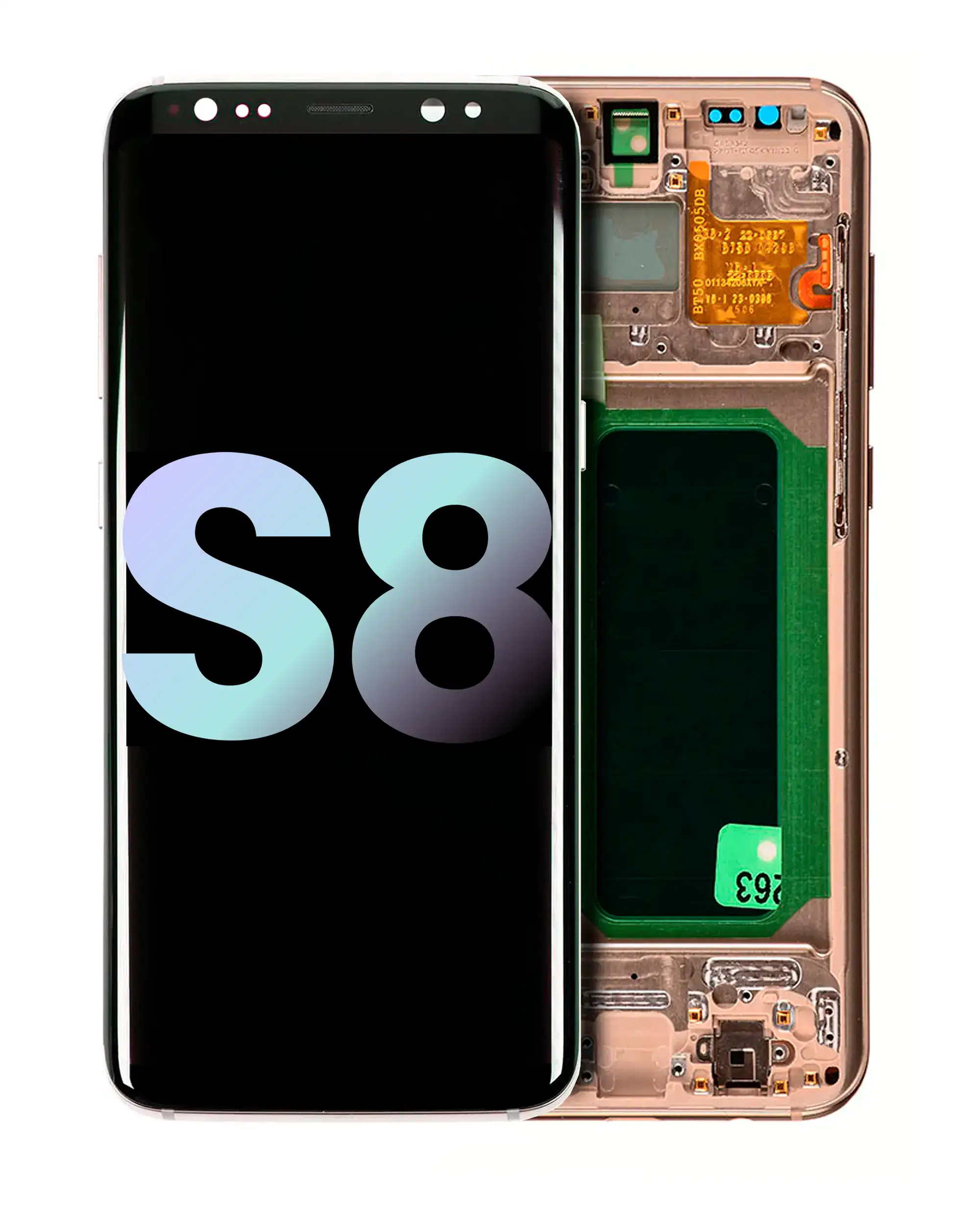 Oled Assembly With Frame Compatible For Samsung Galaxy S8 (Service Pack) (Maple Gold)