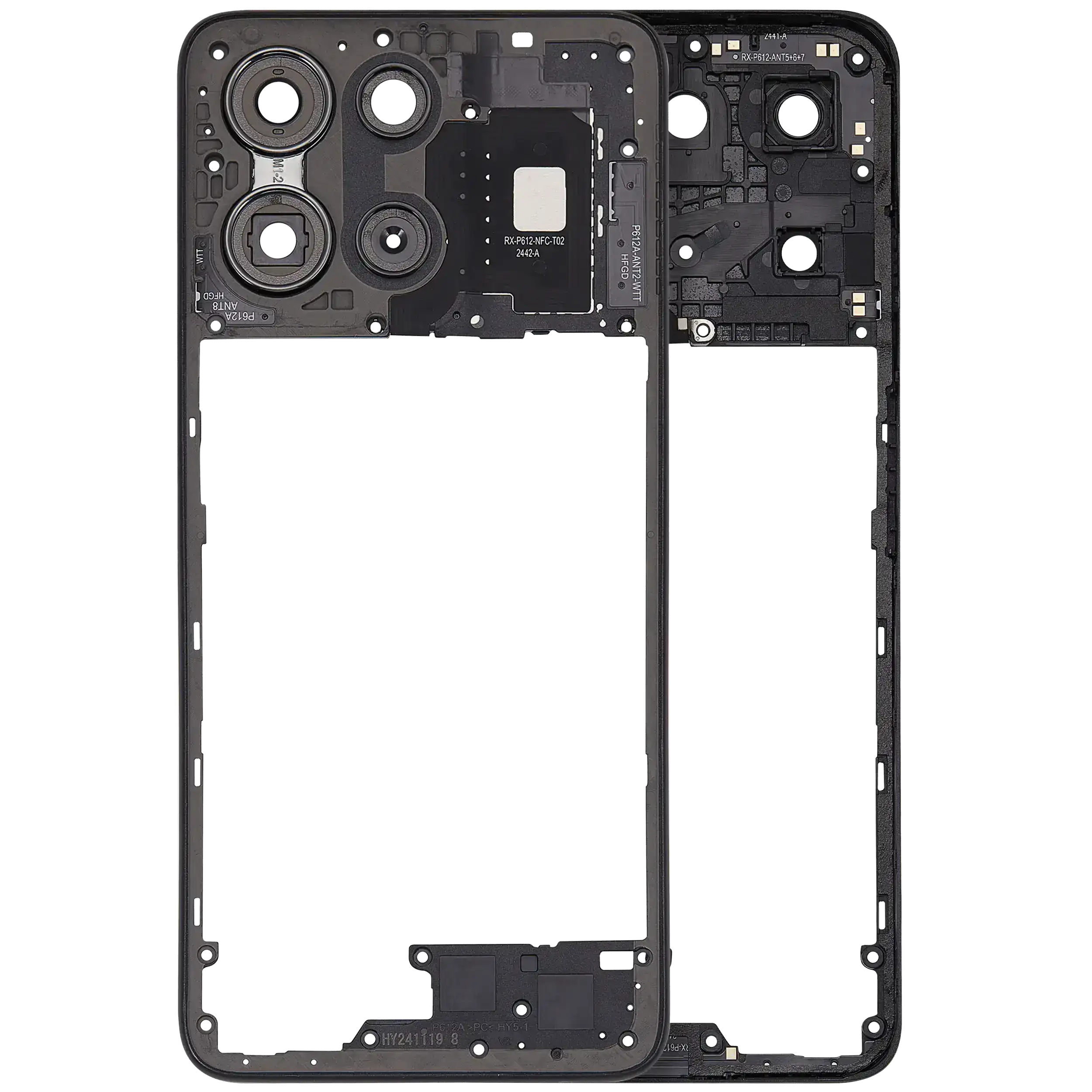 Mid-Frame Housing Compatible For Motorola Moto G 5G (Xt2513 / 2025) (Official - Not Aftermarket) (Forest Gray)