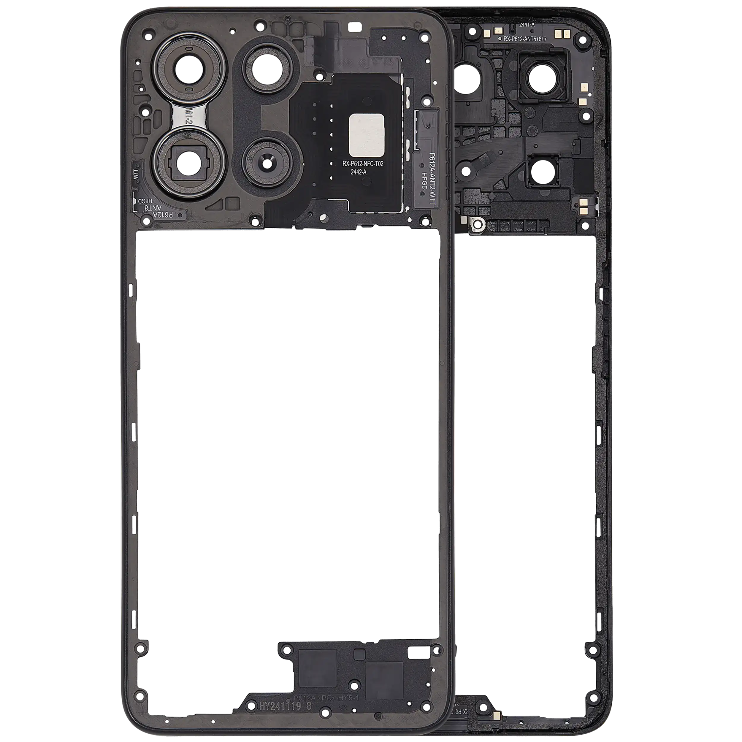 Mid-Frame Housing Compatible For Motorola Moto G 5G (Xt2513 / 2025) (Forest Gray)