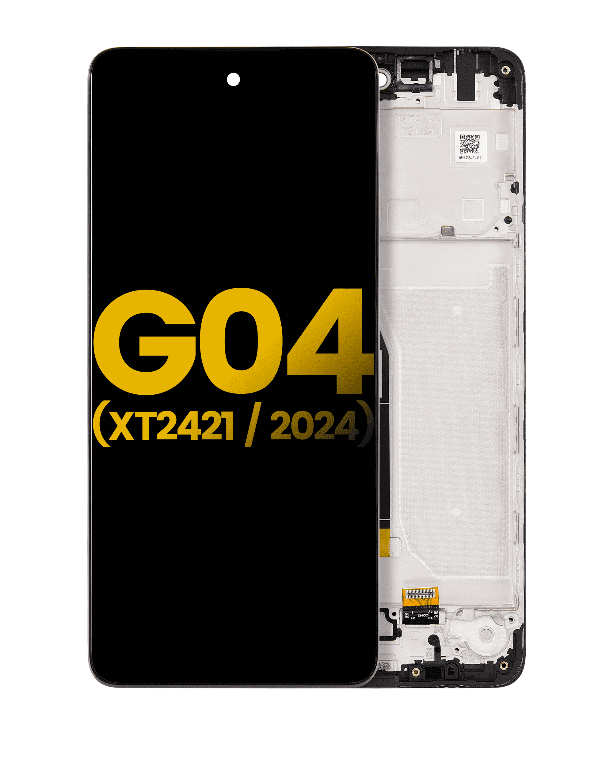 Lcd Assembly With Frame Compatible For Motorola Moto G04 (Xt2421 / 2024) (Refurbished) (All Colors)