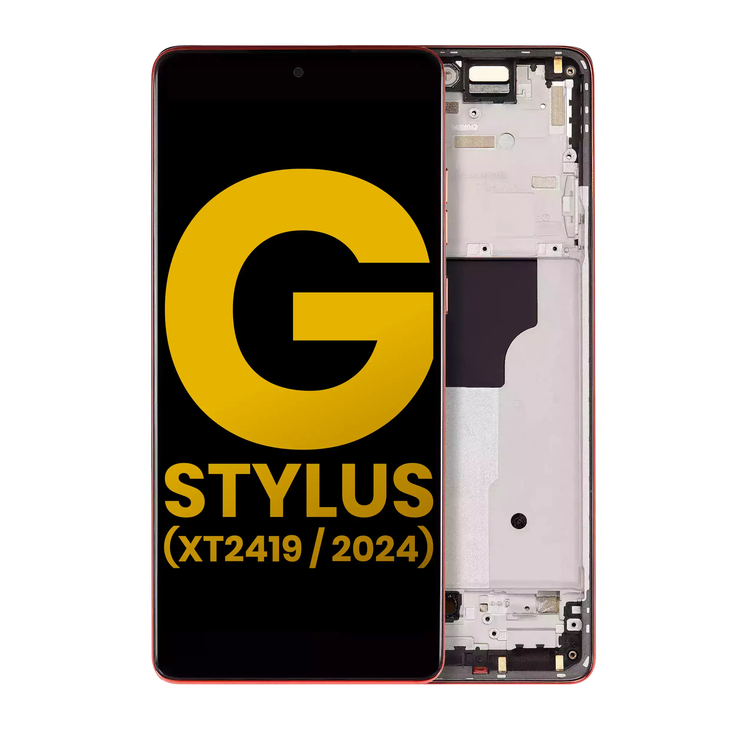 Oled Assembly With Frame Compatible For Motorola Moto G Stylus 5G (Xt2419 / 2024) (Refurbished) (Scarlet Wave)