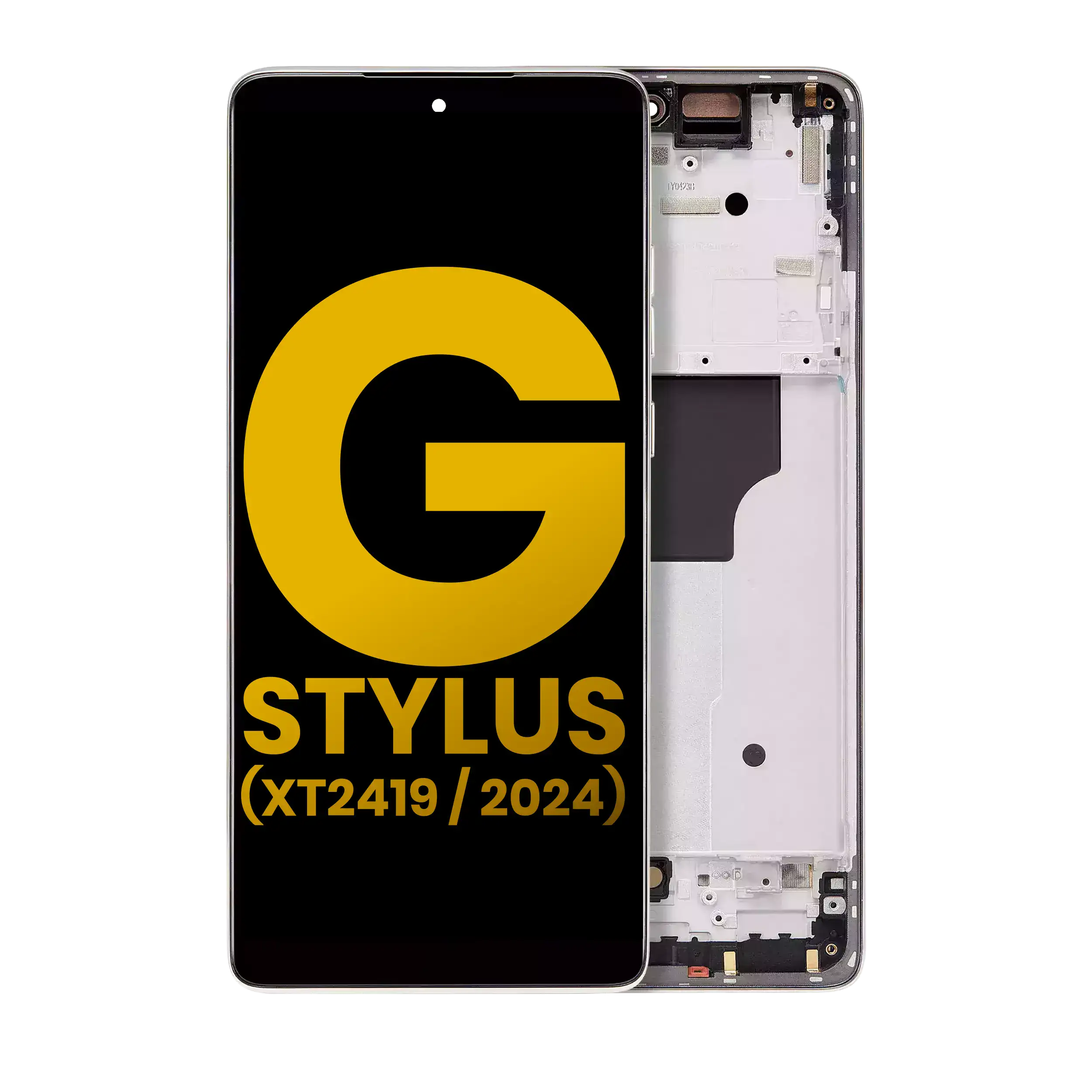 Oled Assembly With Frame Compatible For Motorola Moto G Stylus 5G (Xt2419 / 2024) (Refurbished) (Caramel Latte)
