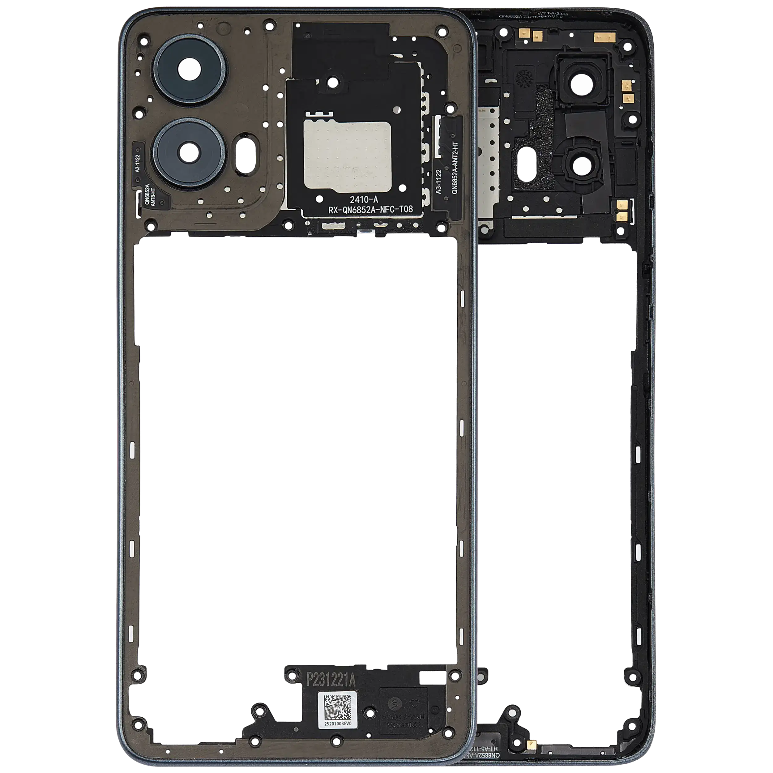 Mid-Frame Housing Compatible For Motorola Moto G 5G (Xt2417 / 2024) (Sage Green)