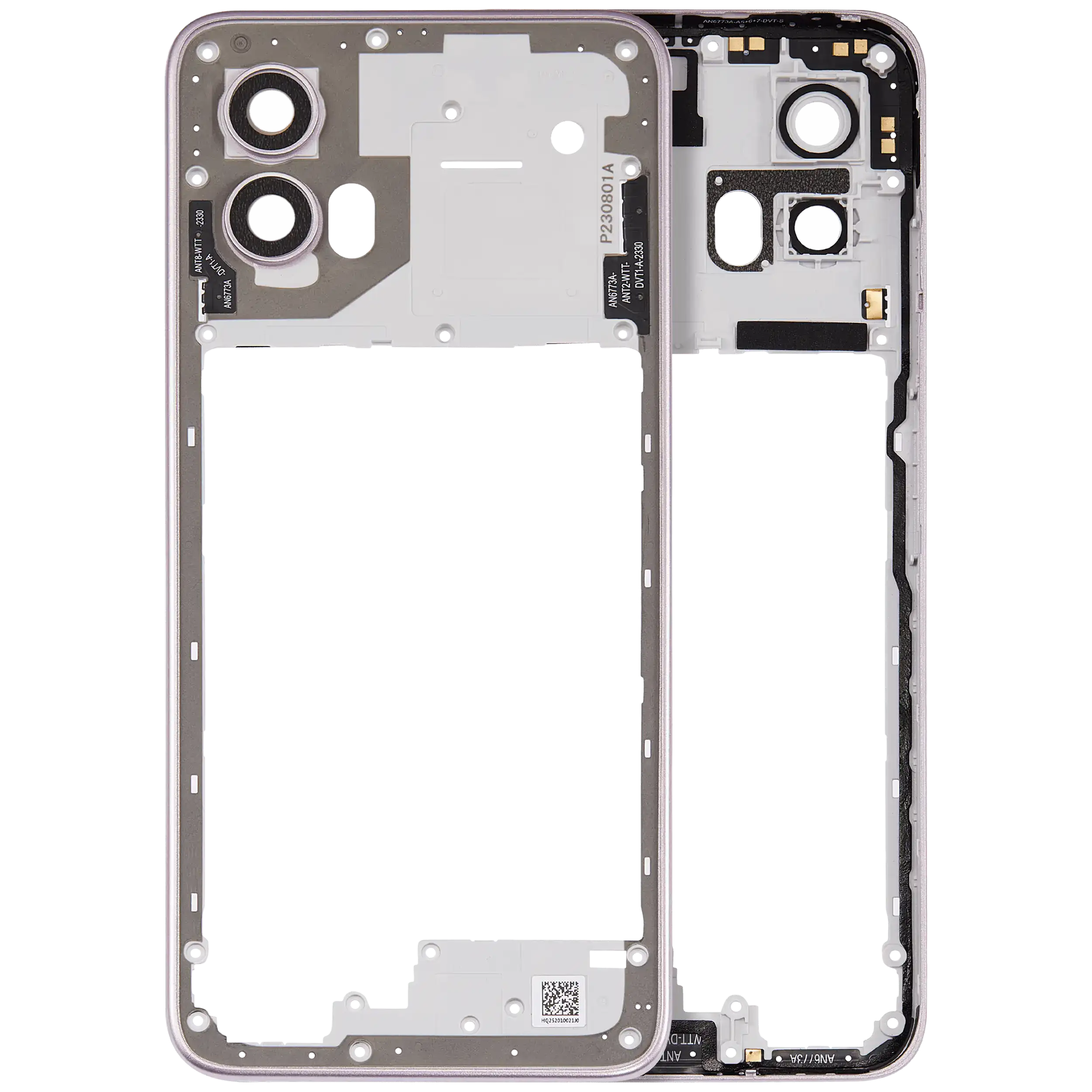 Mid-Frame Housing Compatible For Moto G Power 5G (Xt2415 / 2024) (Pale Lilac)