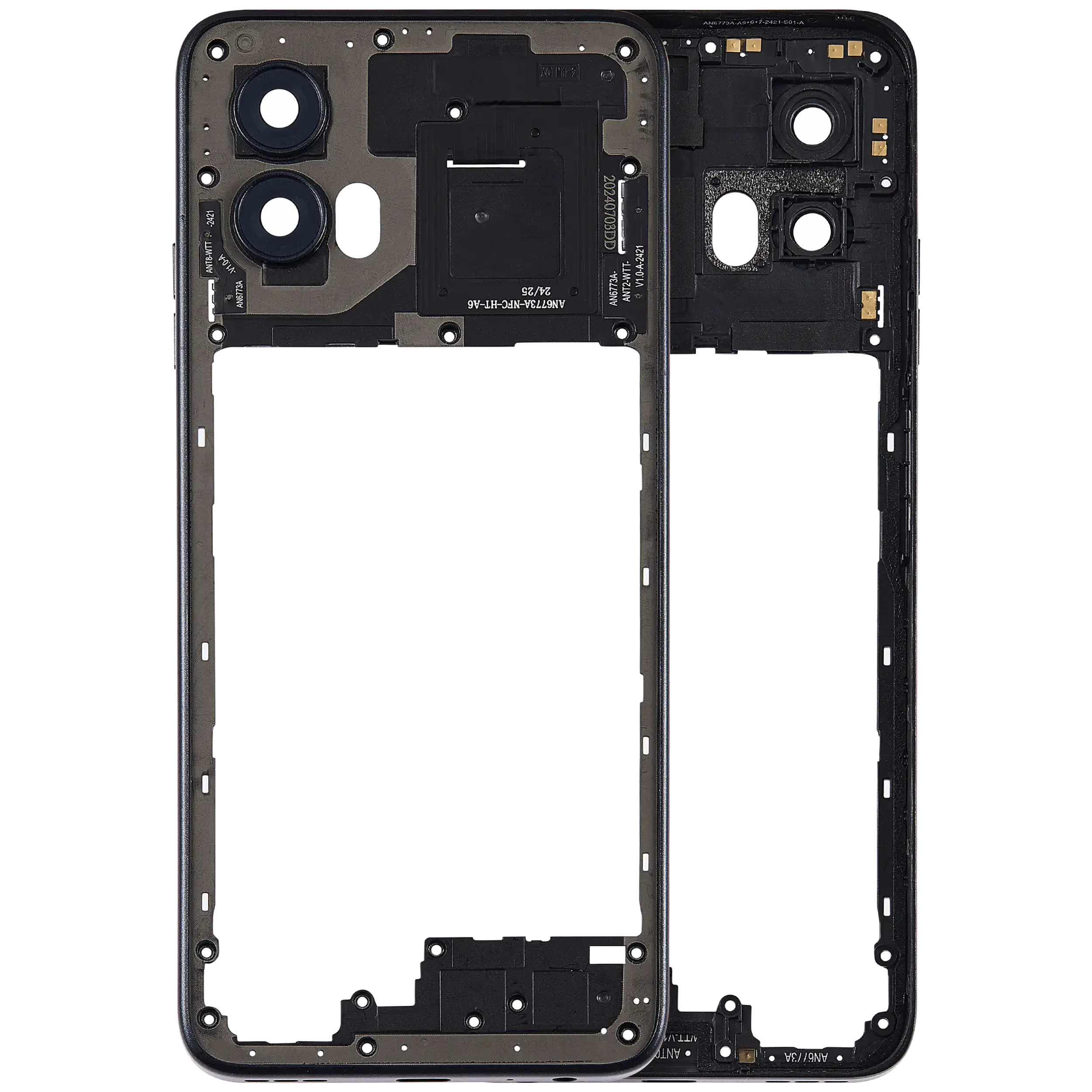 Mid-Frame Housing Compatible For Moto G Power 5G (Xt2415 / 2024) (Midnight Blue)