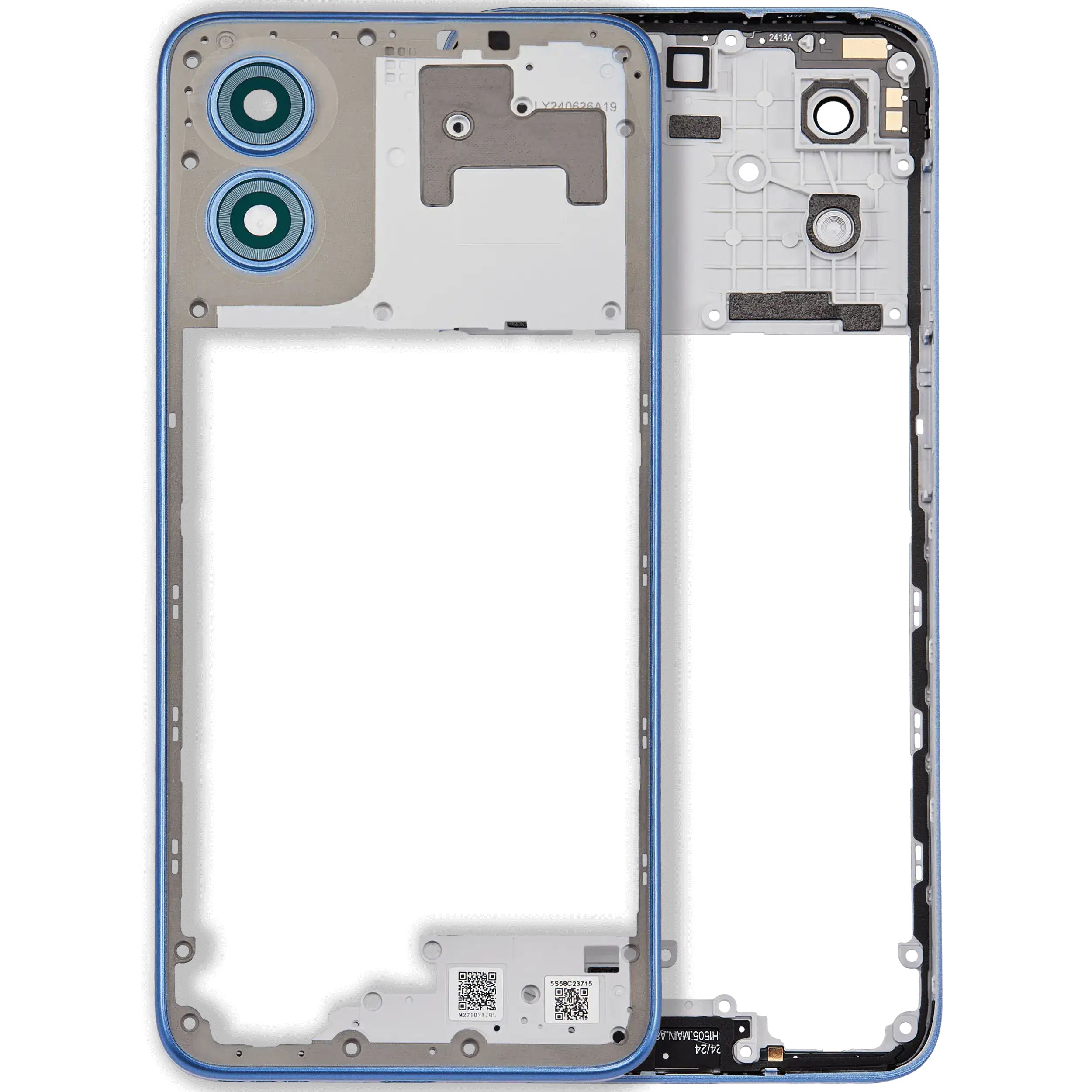 Mid-Frame Compatible For Motorola Moto G Play (Xt2413 / 2024) (Coronet Blue) (Official - Not Aftermarket)