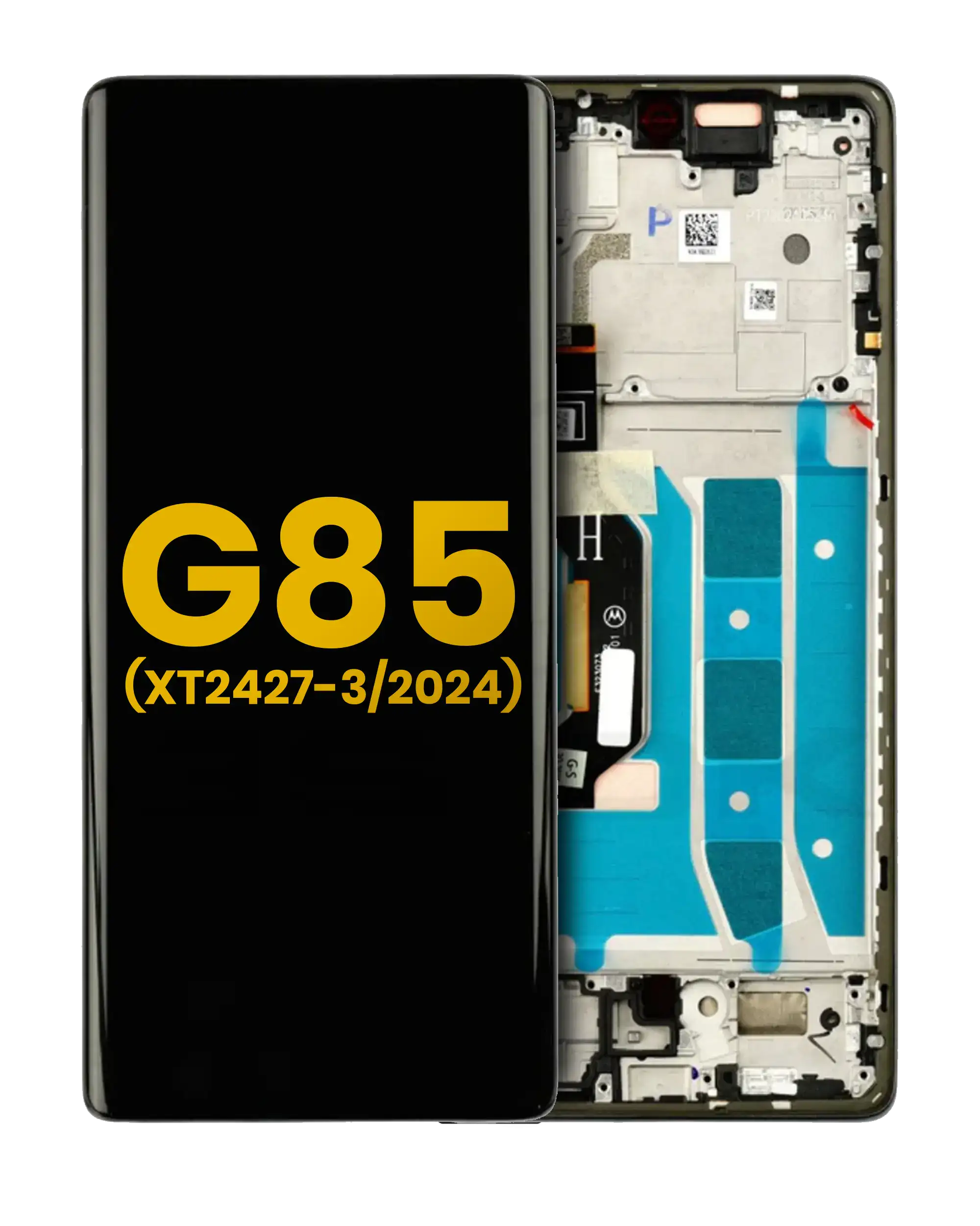 Oled Assembly With Frame Compatible For Motorola Moto G85 (Xt2427-3 / 2024) (Refurbished) (Cobalt Blue)