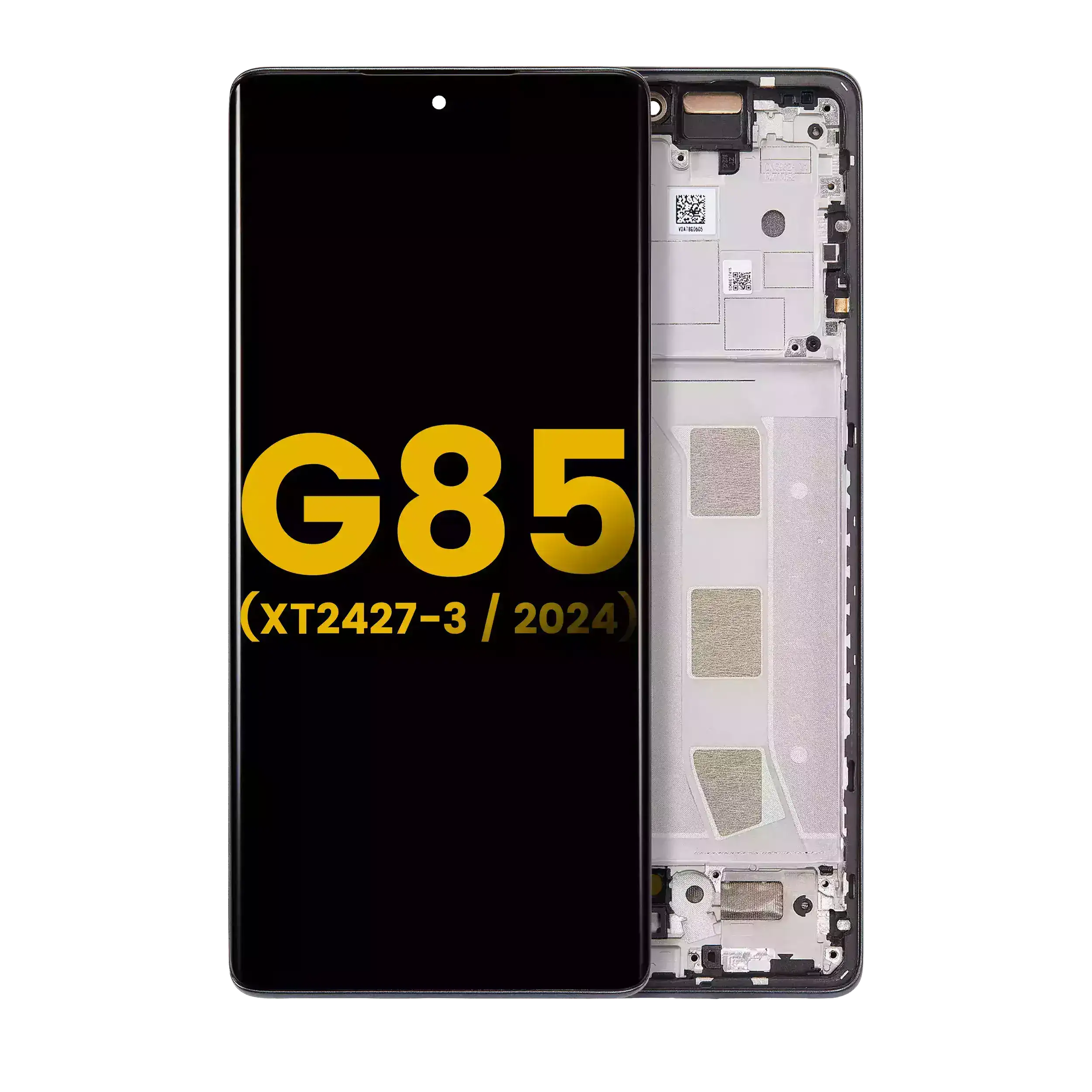 Oled Assembly With Frame Compatible For Motorola Moto G85 (Xt2427-3 / 2024) (Refurbished) (Urban Grey)