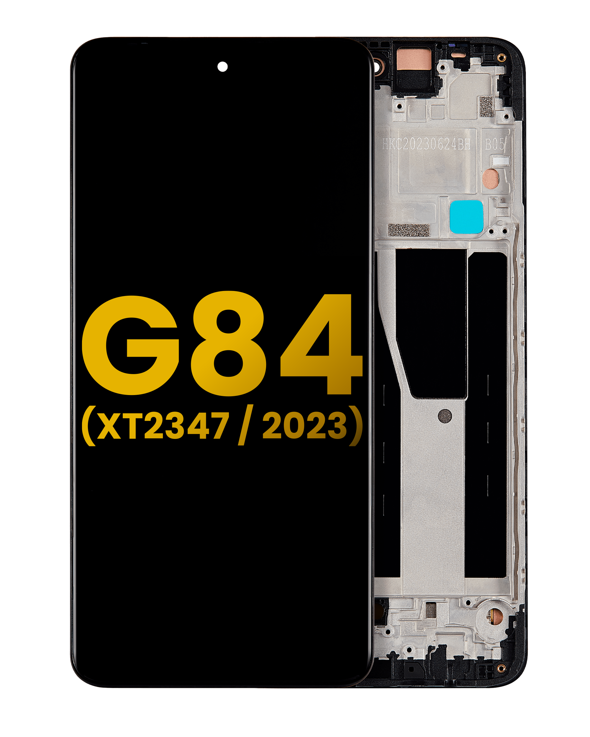Oled Assembly With Frame Compatible For Motorola Moto G84 (Xt2347 / 2023) (Refurbished) (All Colors)