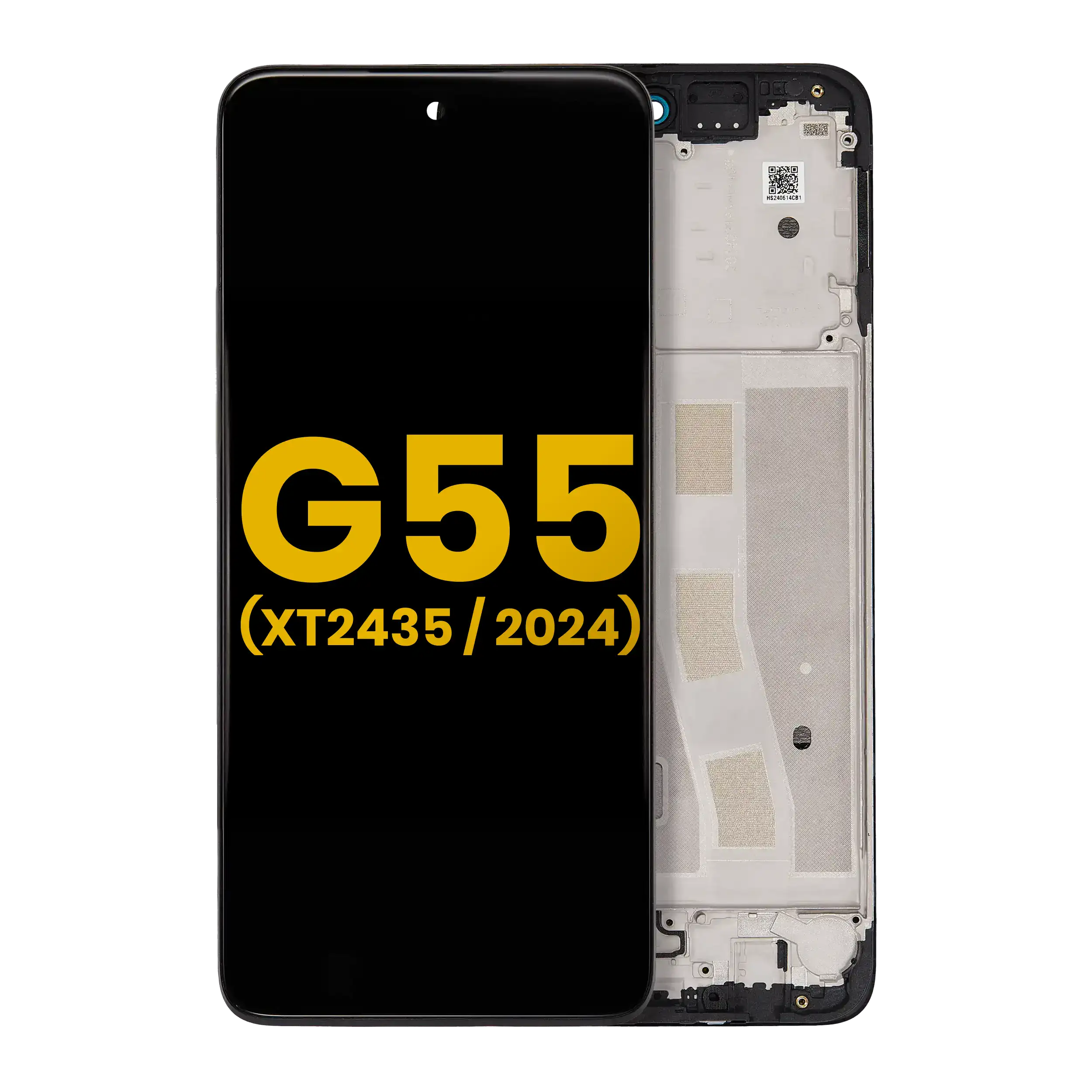 Lcd Assembly With Frame Compatible For Motorola Moto G55 5G (Xt2435 / 2024) (Refurbished) (All Colors)