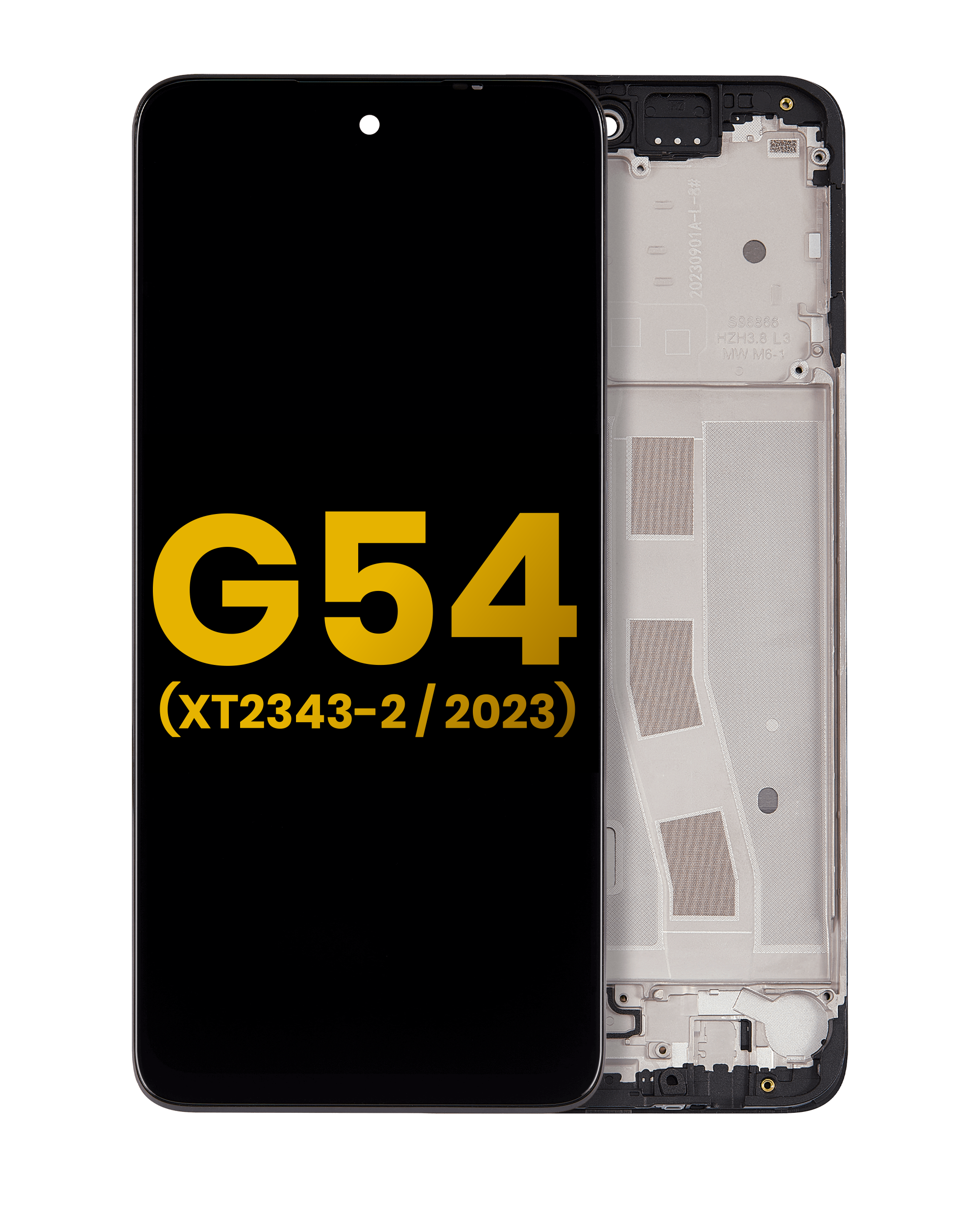 Lcd Assembly With Frame Compatible For Moto G54 (Xt2343 / 2023) (Refurbished) (All Colors)
