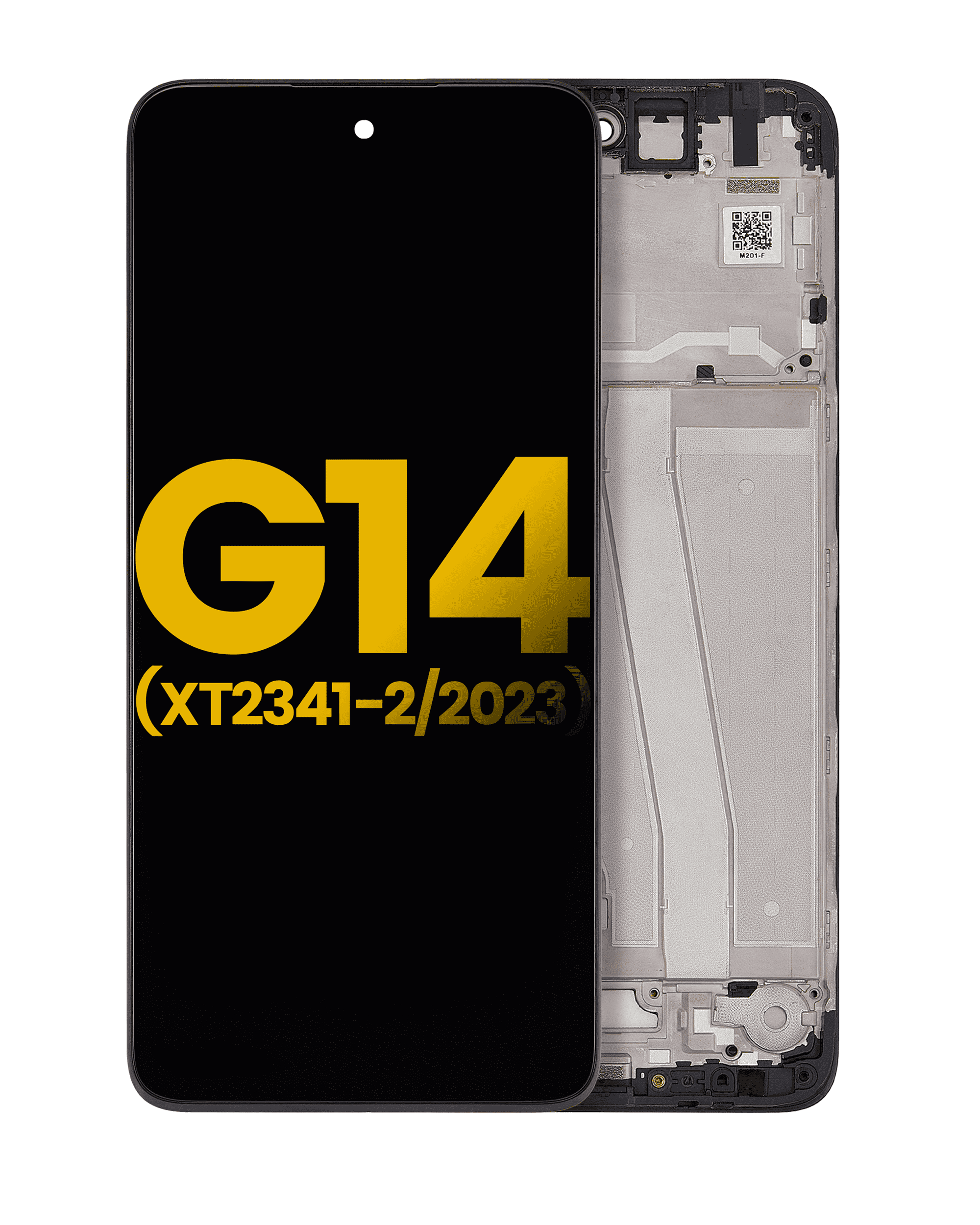 Lcd Assembly With Frame Compatible For Motorola Moto G14 (Xt2341 / 2023) (Refurbished) (All Colors)