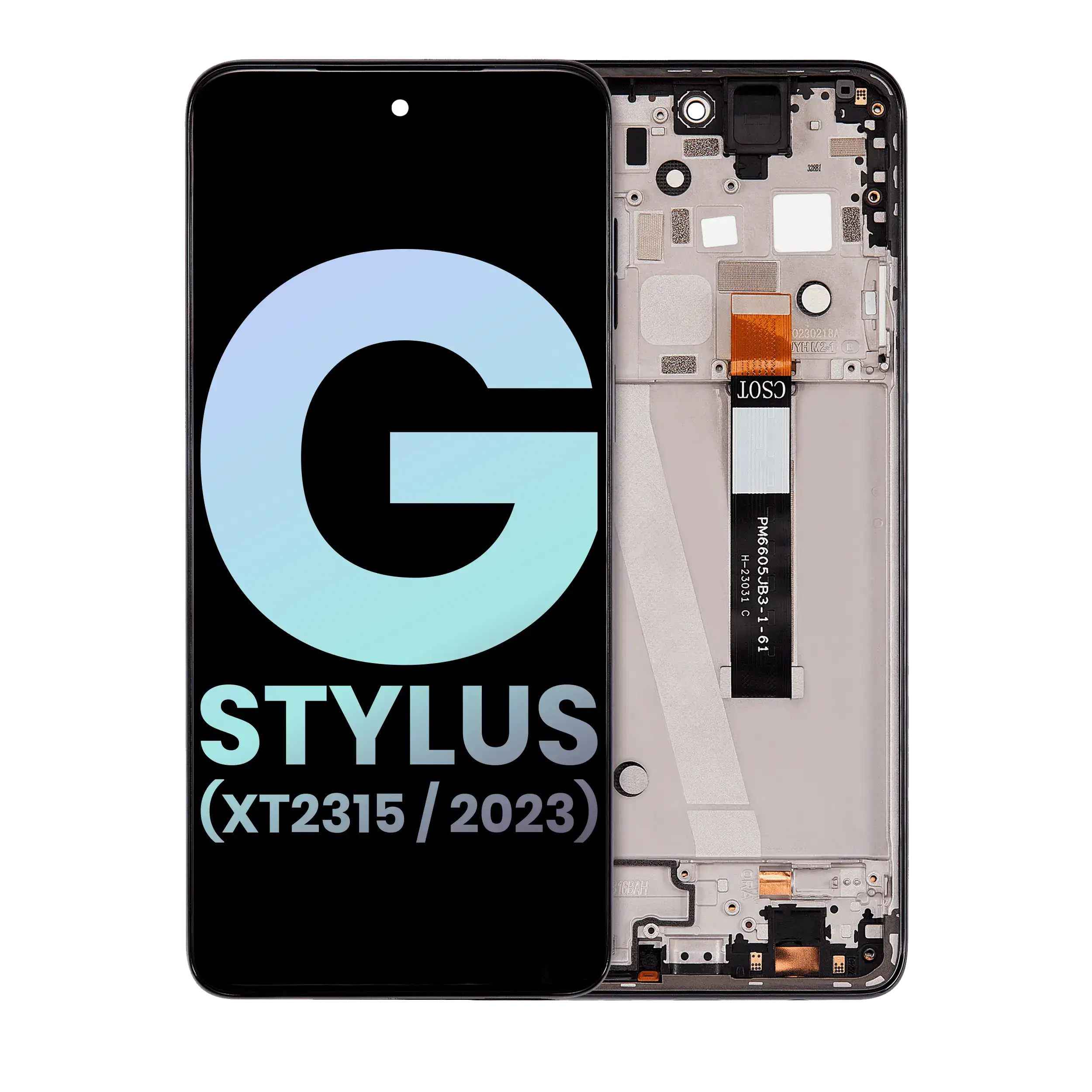 Lcd Assembly With Frame Compatible For Motorola Moto G Stylus 5G (Xt2315 / 2023) (Official - Not Aftermarket) (Rose Champagne)