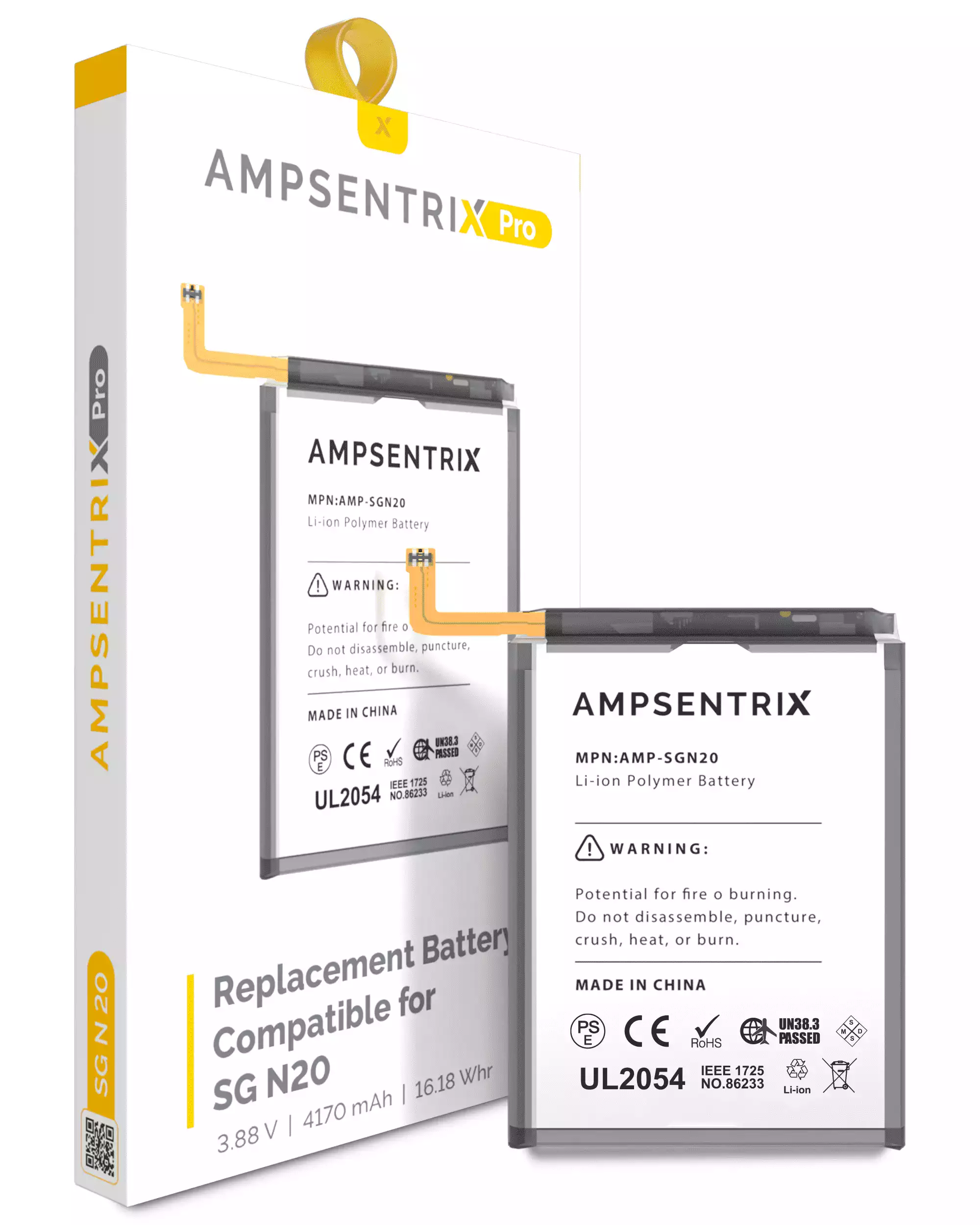 Replacement Battery Compatible For Samsung Galaxy Note 20 (Ampsentrix Pro)