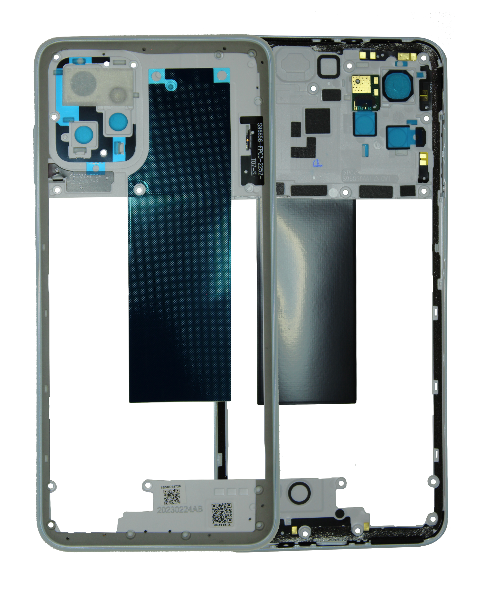 Mid Housing Compatible For Motorola Moto G Power 5G (Xt2311 / 2023) (Official - Not Aftermarket)  (Concrete Grey)