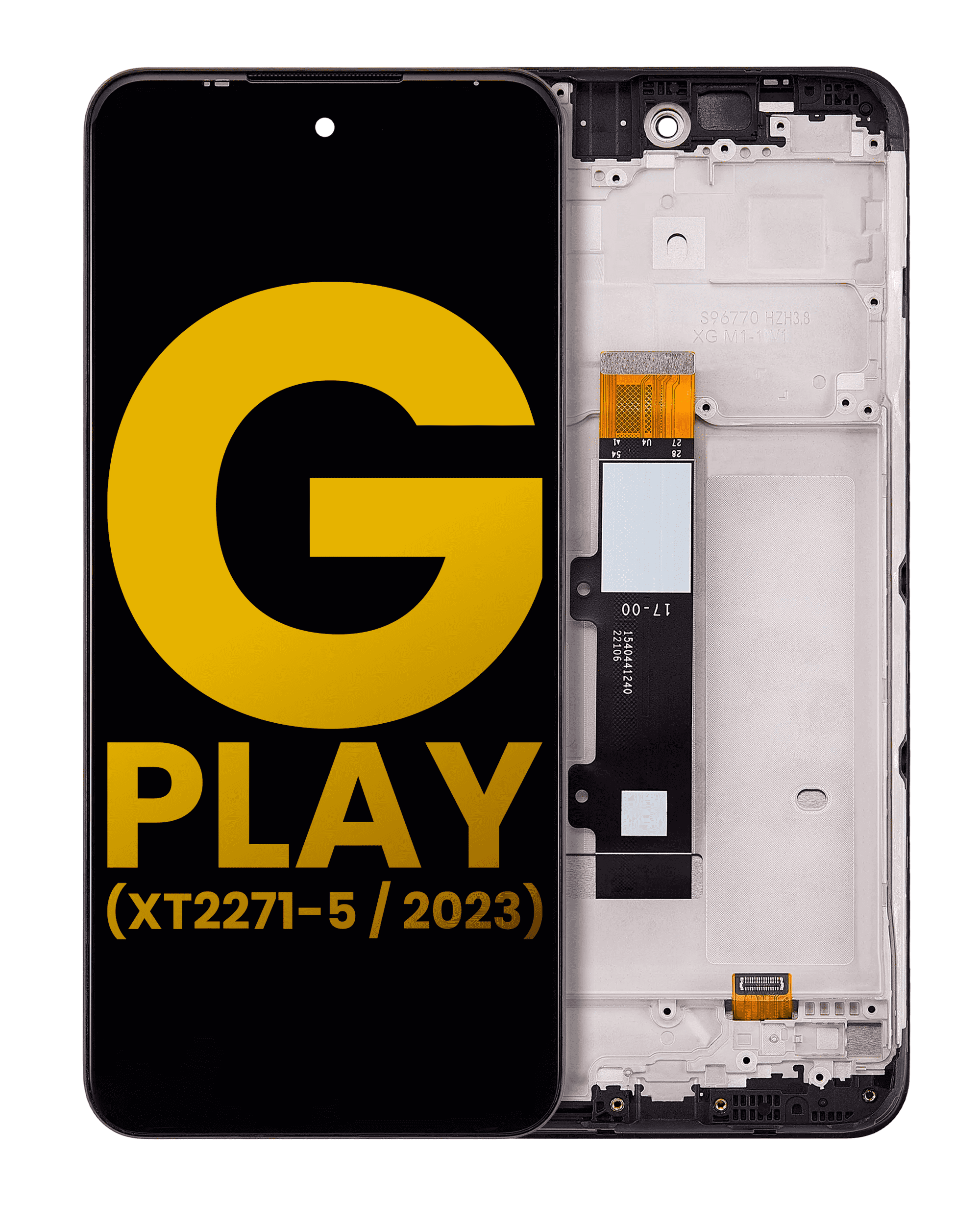 Lcd Assembly With Frame Compatible For Motorola Moto G Play (Xt2271 / 2023) (Refurbished) (Deep Indigo)
