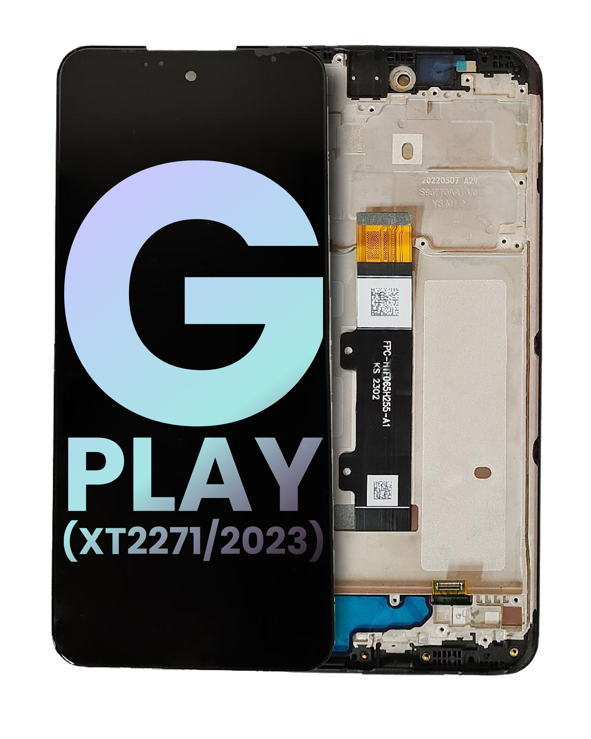 Lcd Assembly With Frame Compatible For Motorola Moto G Play (Xt2271 / 2023) (Official - Not Aftermarket) (Deep Indigo)