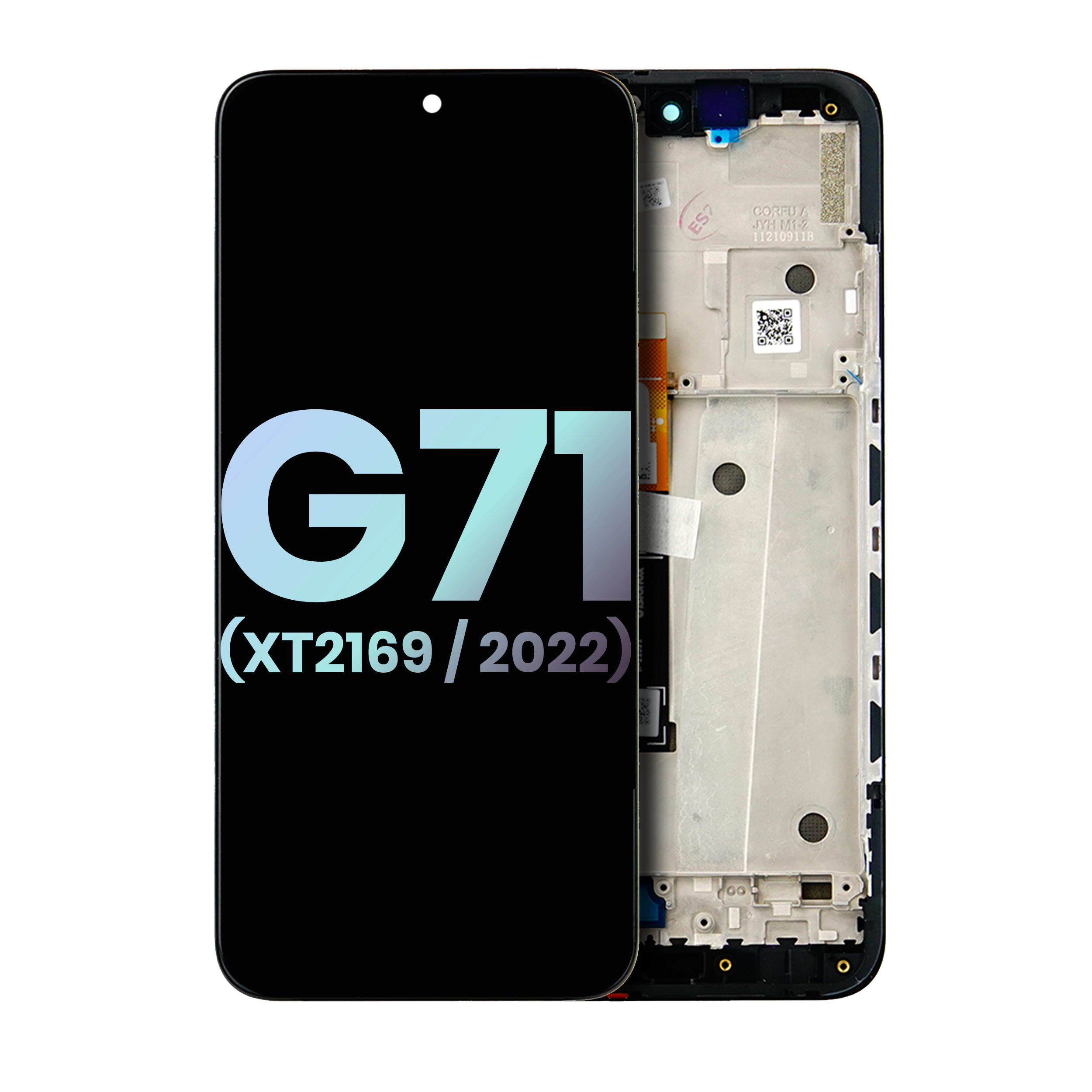 Oled Assembly With Frame Compatible For Motorola Moto G71 5G (Xt2169 / 2022) (Official - Not Aftermarket) (All Colors)