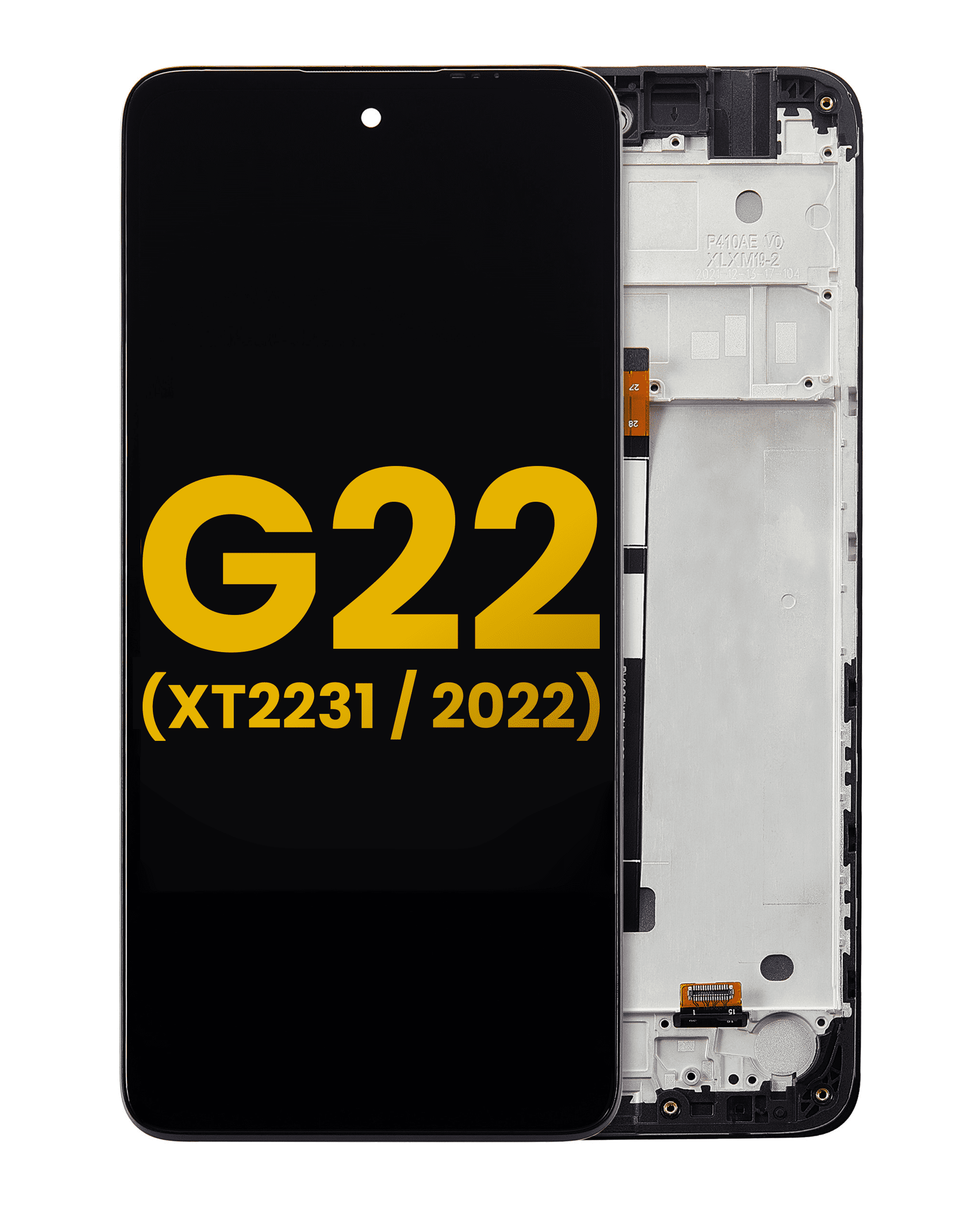 Lcd Assembly With Frame Compatible For Motorola Moto G22 (Xt2231 / 2022) (Refurbished) (All Colors)
