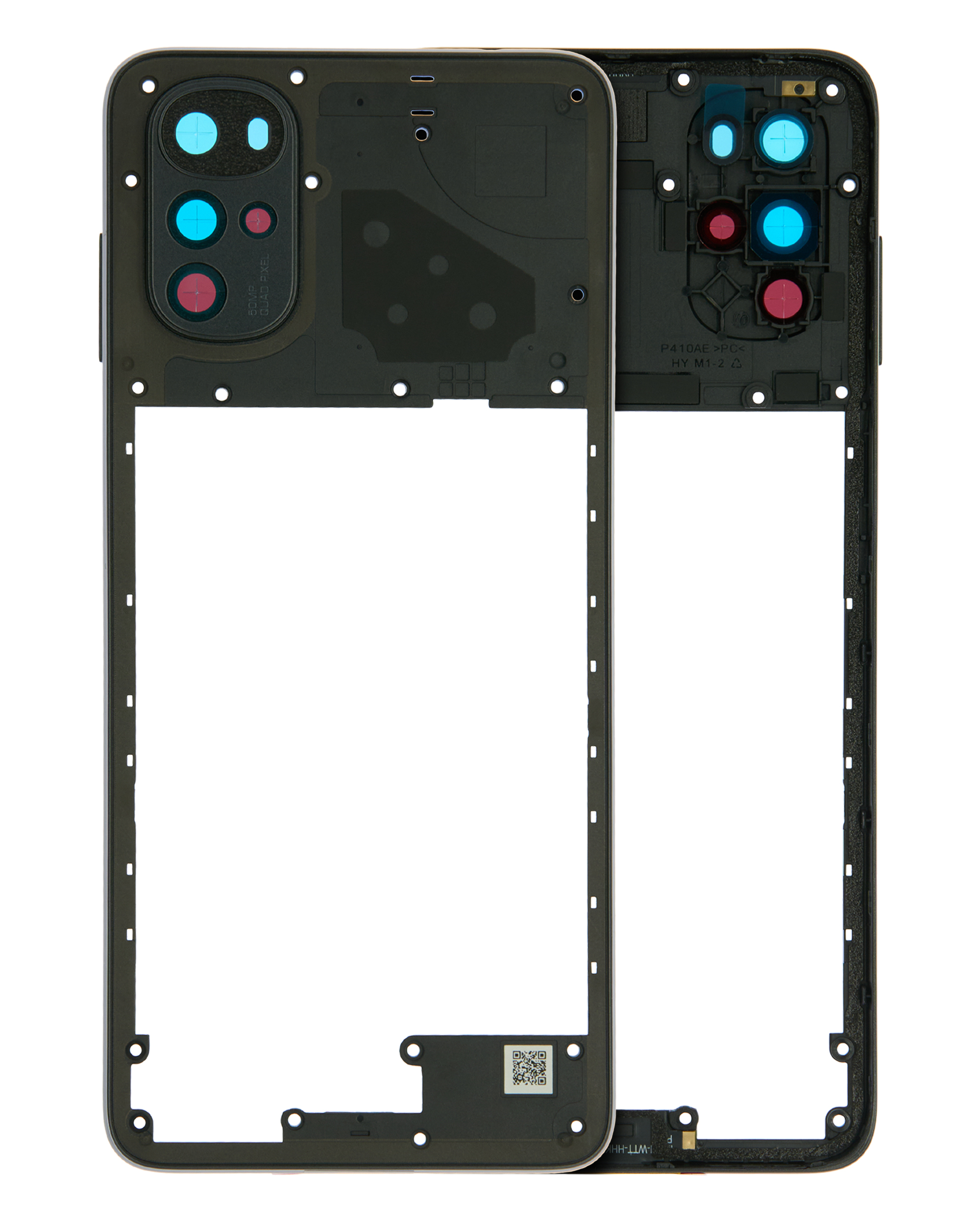 Mid-Frame Housing Compatible For Motorola Moto G22 (Xt2231 / 2022) (Cosmic Black)