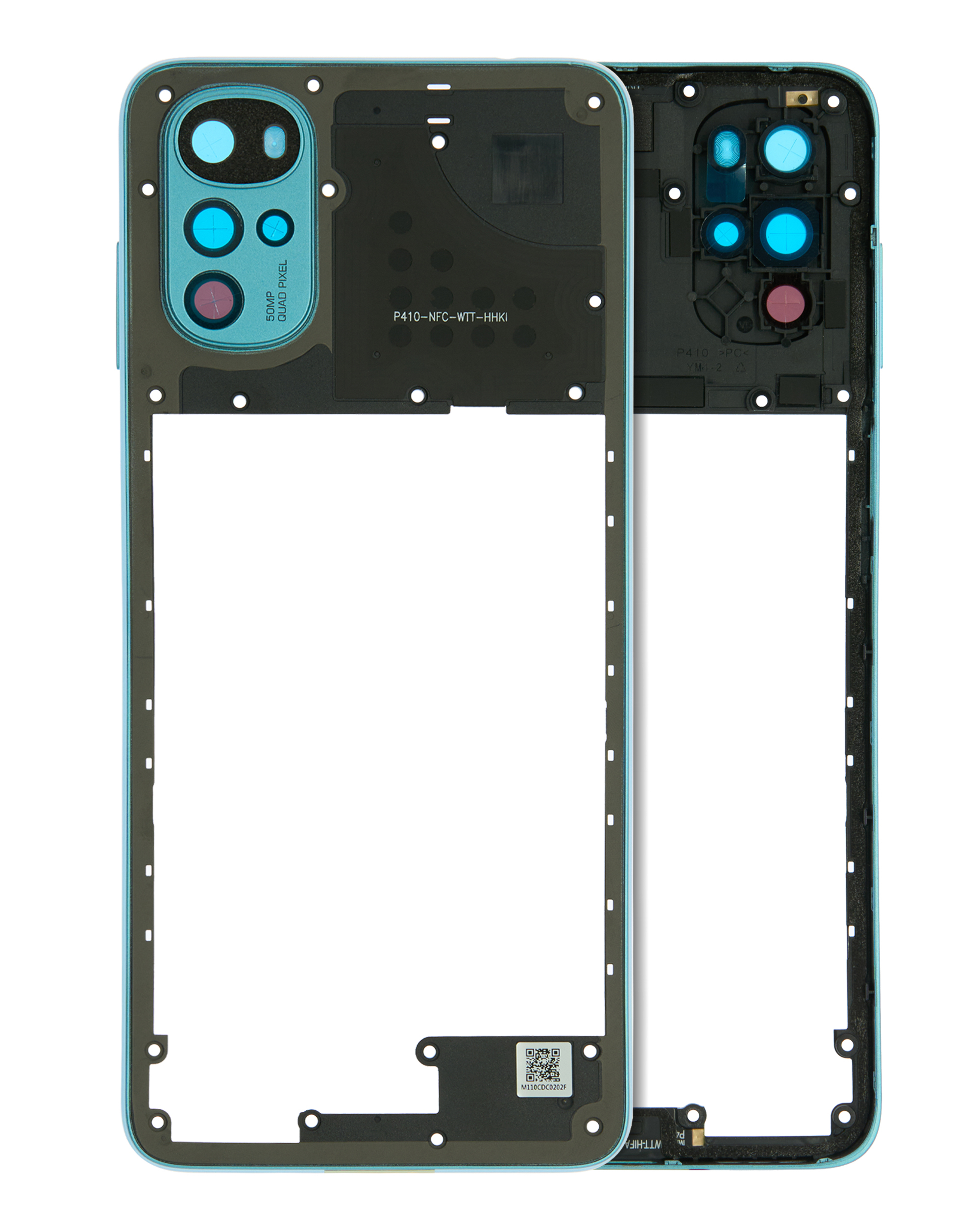 Mid-Frame Housing Compatible For Motorola Moto G22 (Xt2231 / 2022) (Iceberg Blue)